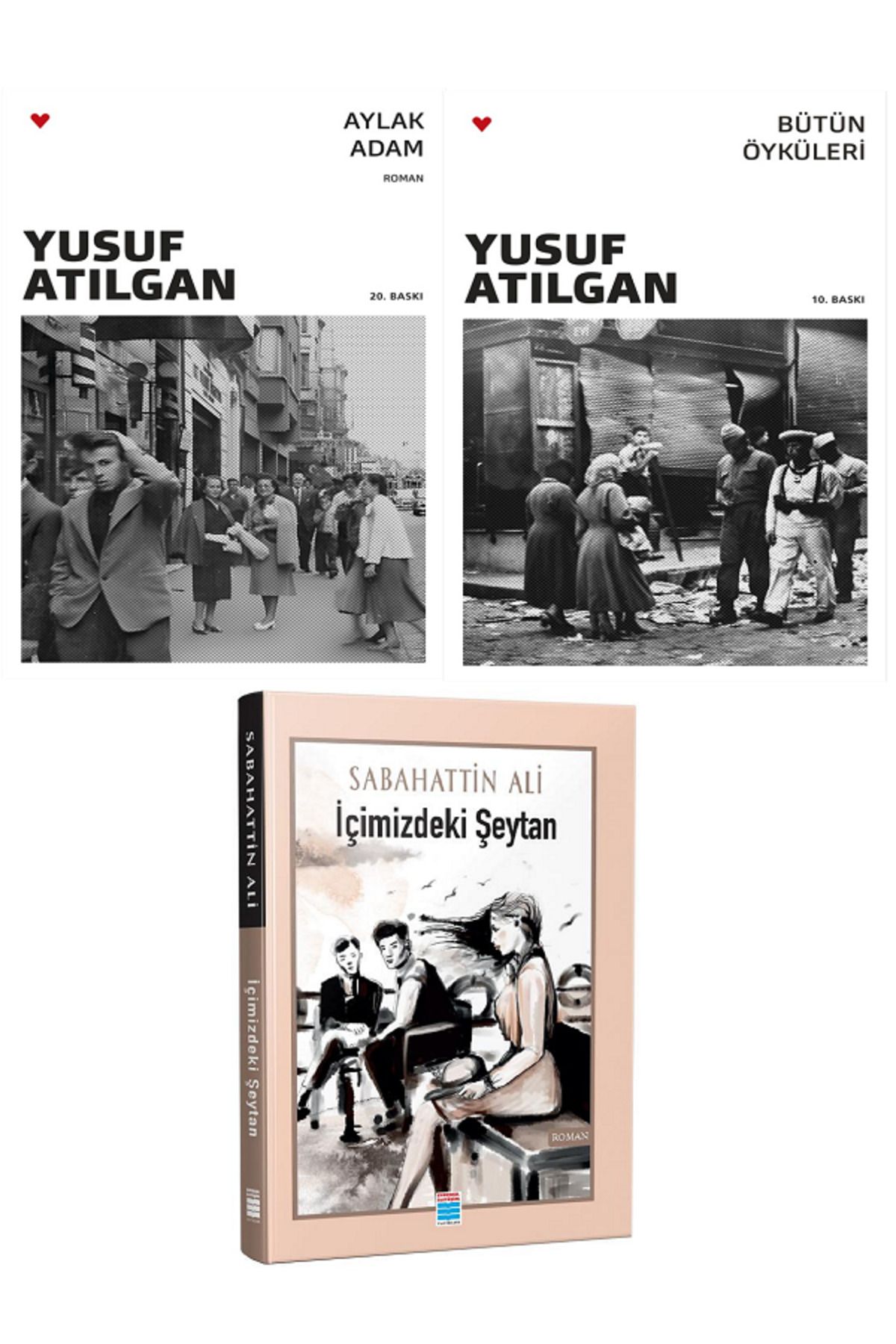 Evrensel İletişim Yayınları Aylak Adam + Bütün Öyküleri Yusuf Atıl + Evrensel İçimizdeki Şeytan / 3 KİTAP SET