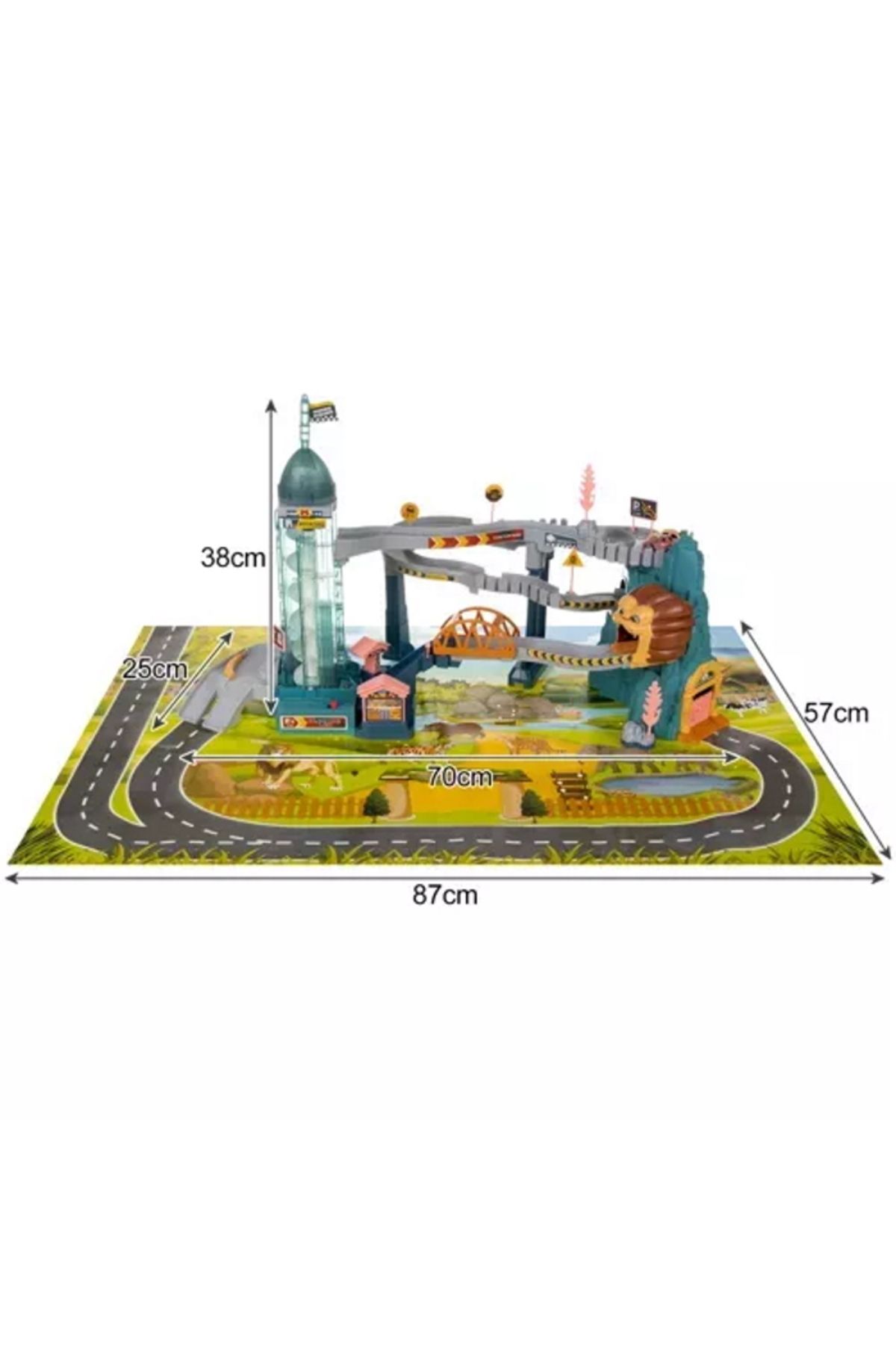 ideal STORE-Ideal STORE Lion Adventures Playset, interactive obstacle course, tower with automatic lift, incl. 9
