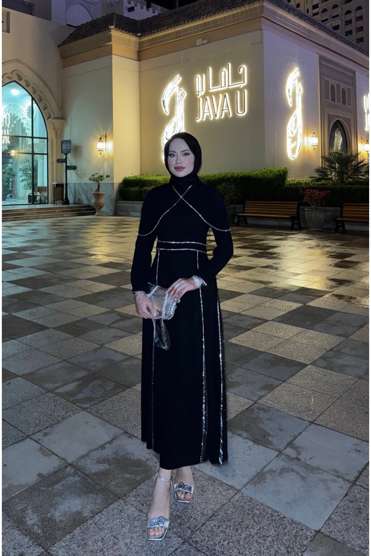 lurex moda Taşlı Premium Abiye