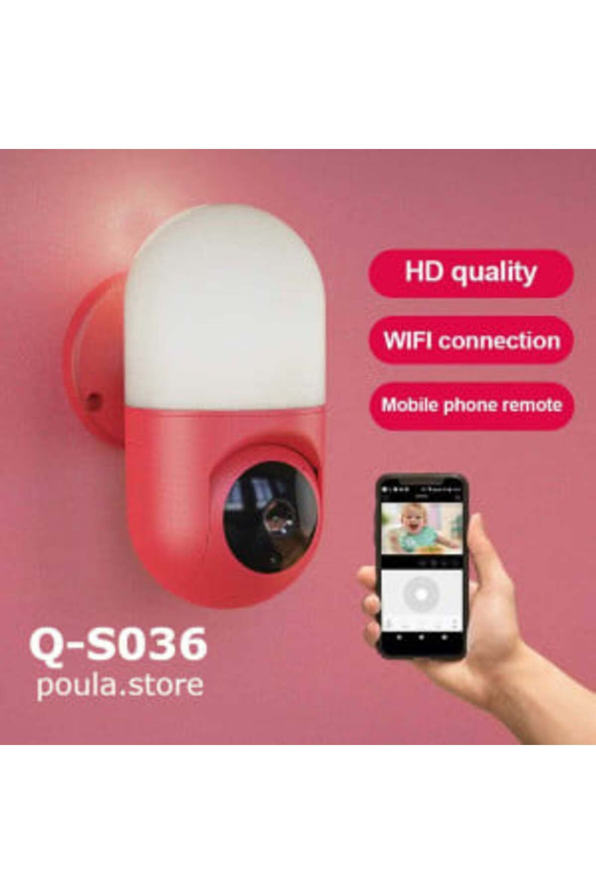 Blusmart-Camera Wifi, 5 MP, Monitorizare de la distanta, Two-Way Audio, Night Vision,1080 P HD, 360 de grade, 4