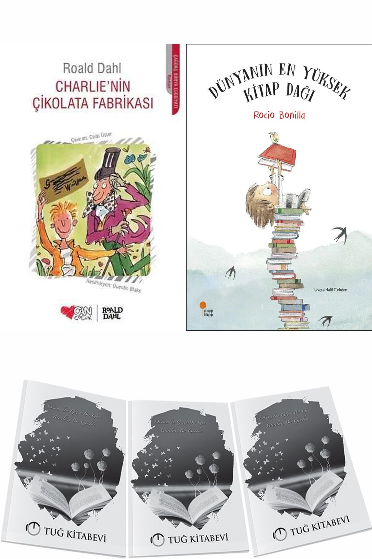 Can Yayınları Charlie’nin Çikolata Fabrikası ve Dünyanın En Yüksek Kitap Dağı + Hediyeli