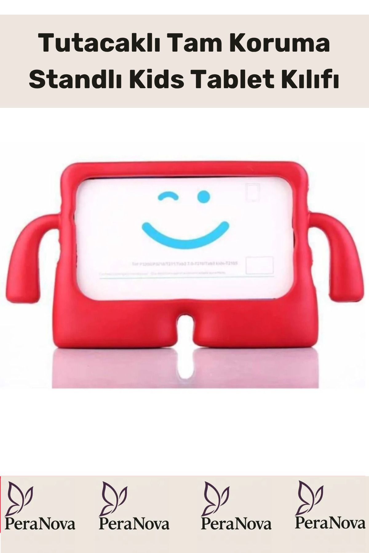 PeraNova Özel Seri Apple Samsung Uyumlu 8.7 Inç Yumuşak Dokulu Tutacaklı Tam Koruma Standlı Kids