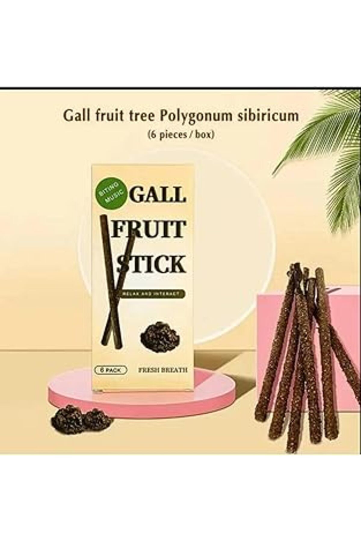 Mu Art Ahşap 6 Adet Doğal Meyve Aromalı Matatabi Çubuğu Catnip Stick Catnip Dalı Gall-Fruıt-Stick