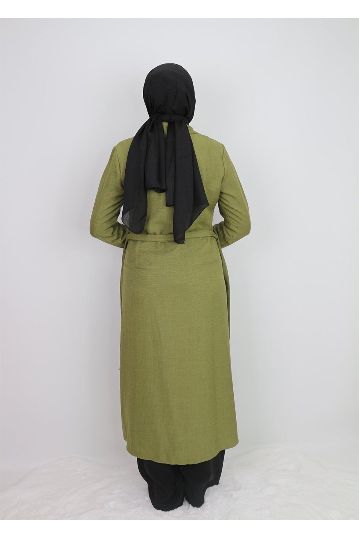 çınar özkan 1633 TUNİK ÖNDEN DÜĞMELİ BELİ BAĞLAMALI CEBİ TAŞLI TUNİK QYS TUNİK #247-03#