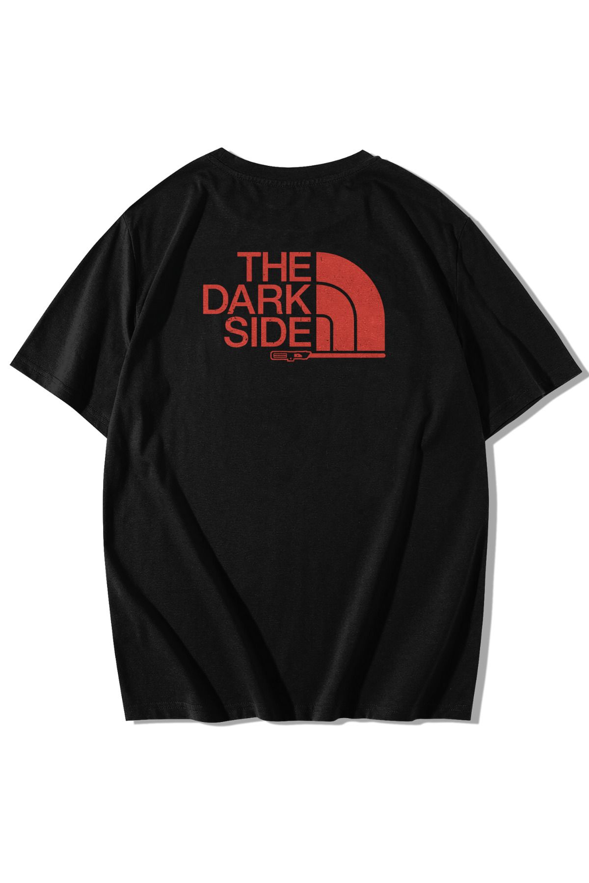 syren The Dark Side Baskılı Siyah Unisex Oversize Tshirt - Star Wars, Darth Vader, Jedi