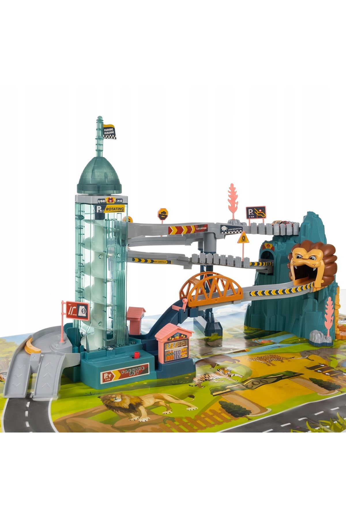 ideal STORE-Ideal STORE Lion Adventures Playset, interactive obstacle course, tower with automatic lift, incl. 4