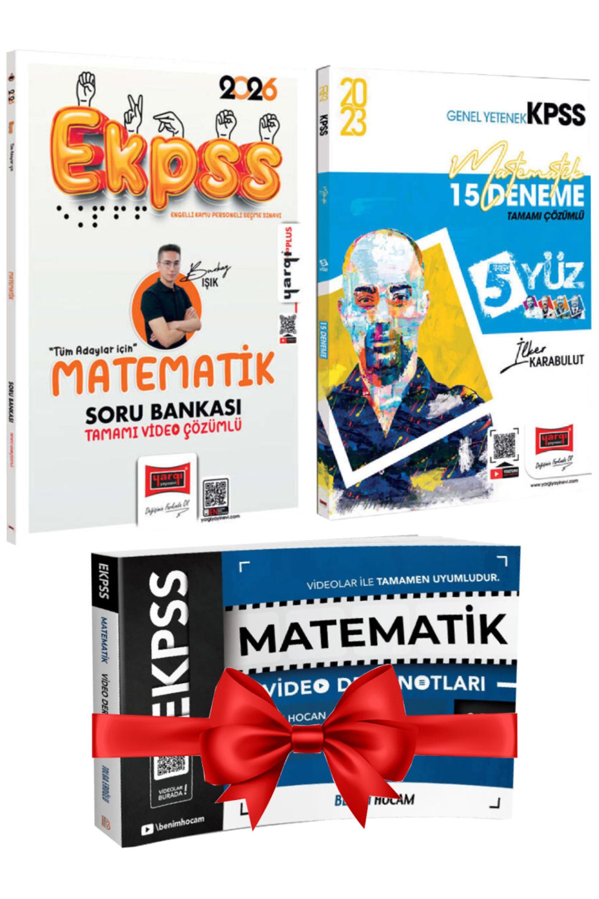Yargı Yayınları 2026 EKPSS Tüm Adaylar İçin Matematik Tamamı Video Çözümlü Soru Bankası+15 Deneme+Hediye Ders Notlar