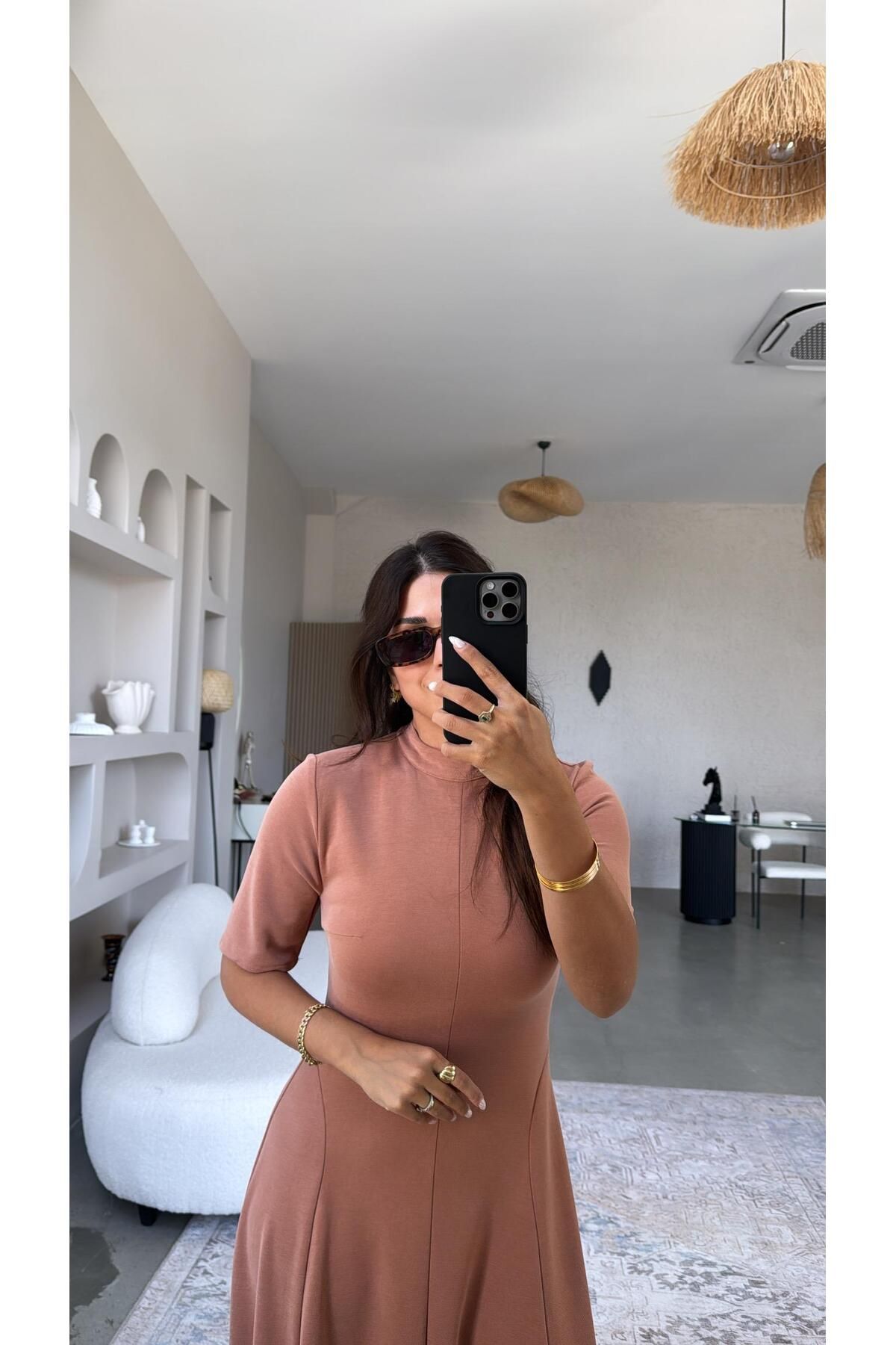 Buket Teke Gülkurusu Pike Modal Tok Kiloş Elbise