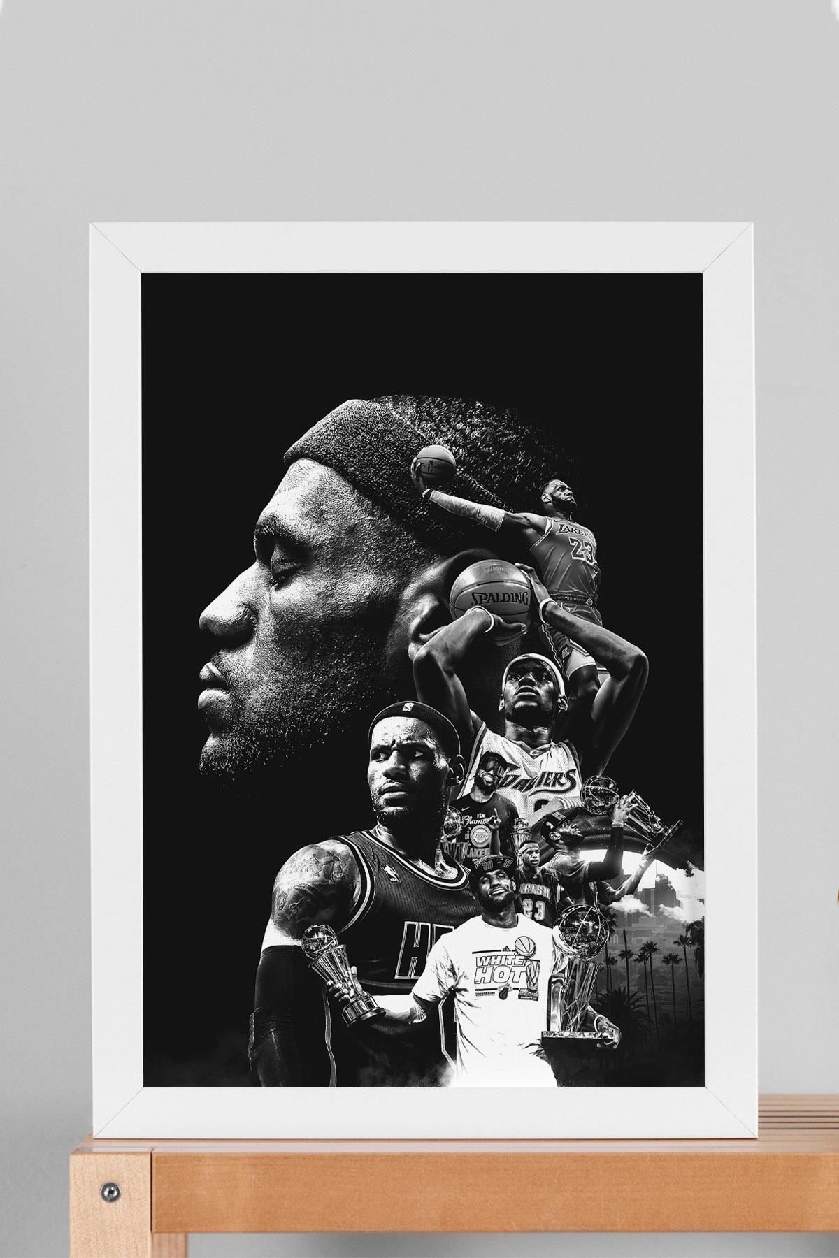 Saturn LeBron James Çerçeveli Tablo - Basketbol NBA Posteri Tablo