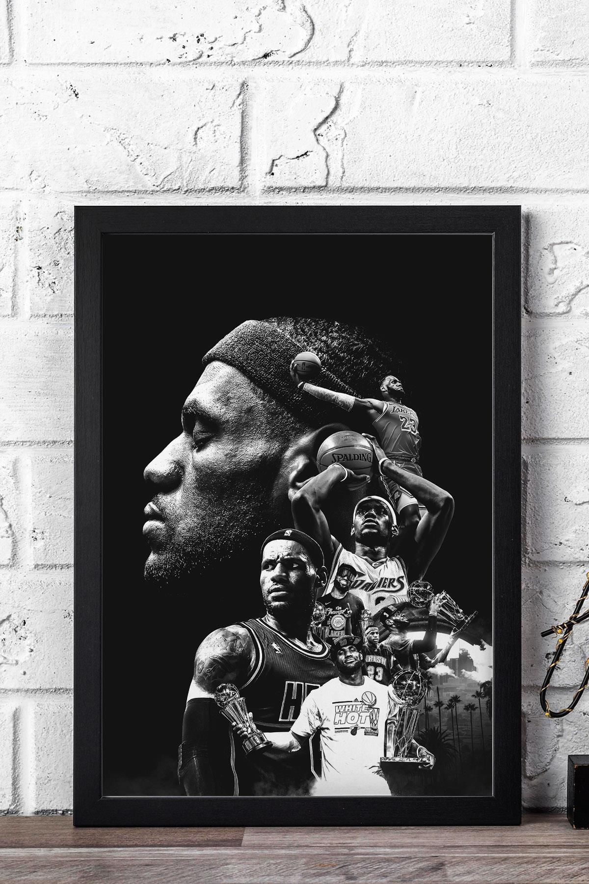 Saturn LeBron James Çerçeveli Tablo - Basketbol NBA Posteri Tablo