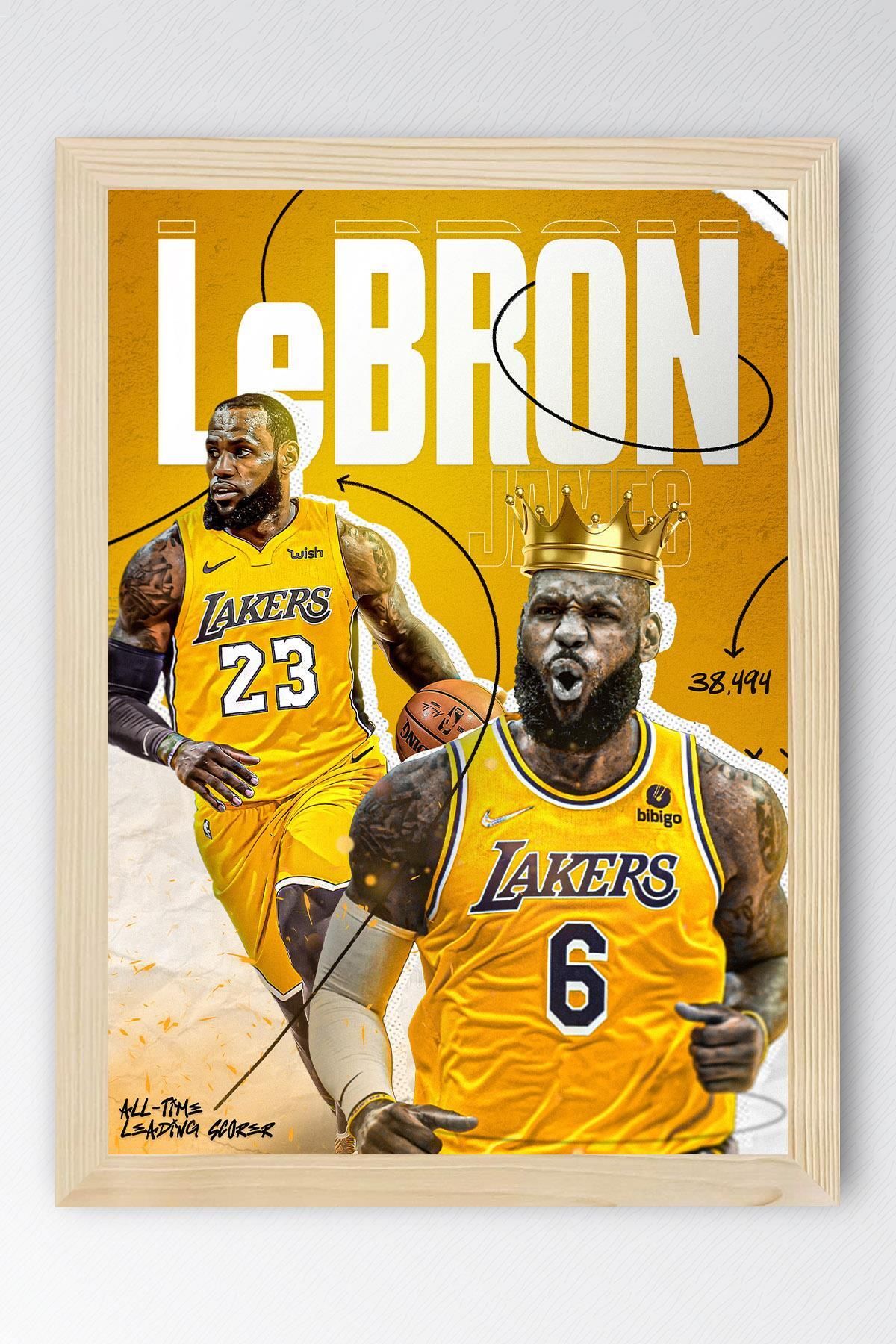 Saturn LeBron James Çerçeveli Tablo - Basketbol NBA Posteri Tablo