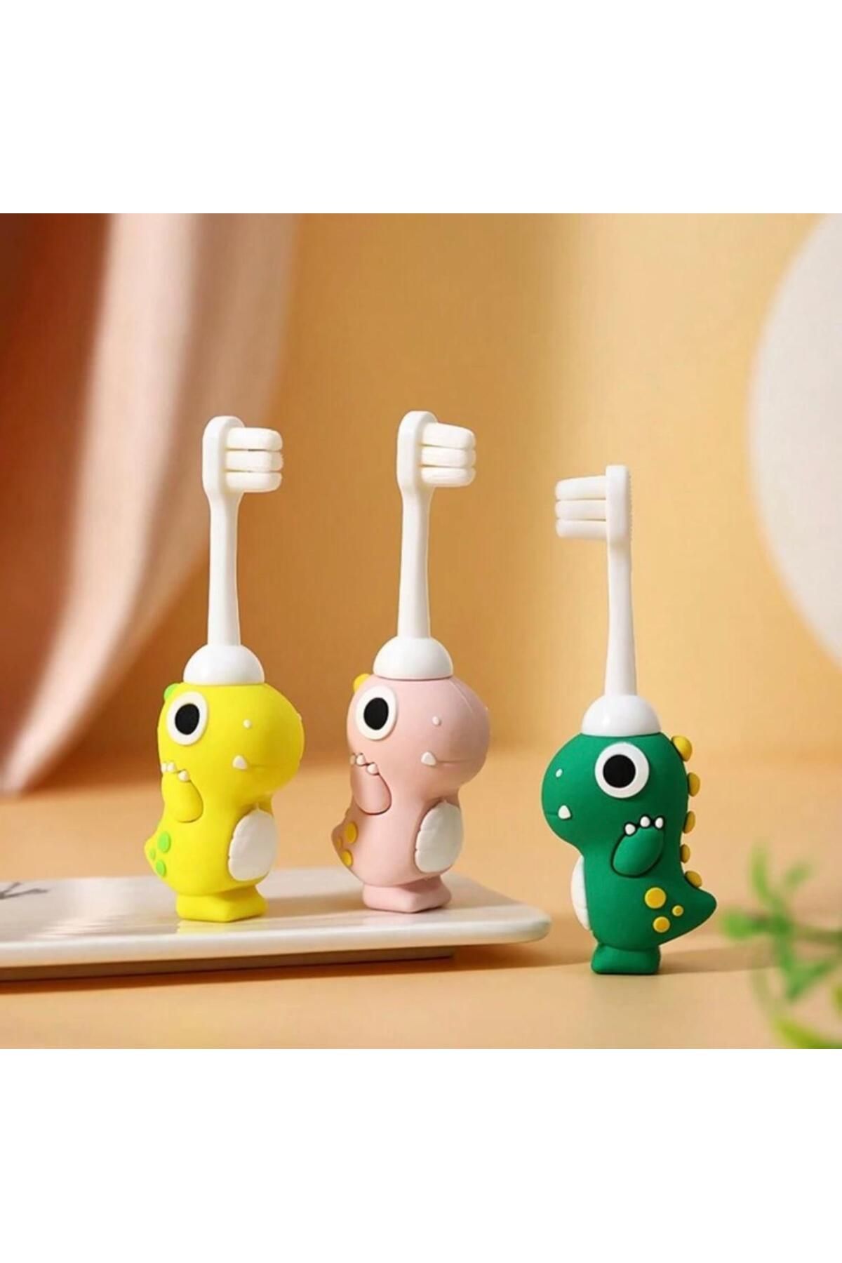 Moory-Dinosaur Toothbrush - Children's Animal Figured Toothbrush - Fun Toothbrush for Children 1