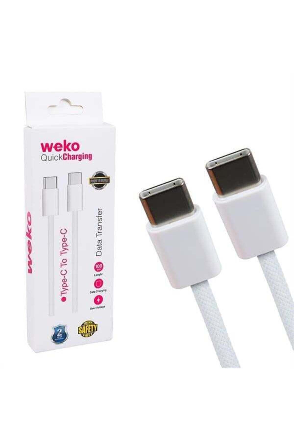 Zayla Weko Wk-26525 Beyaz Iphone 15 Type-C To Type C Şarj Kablosu