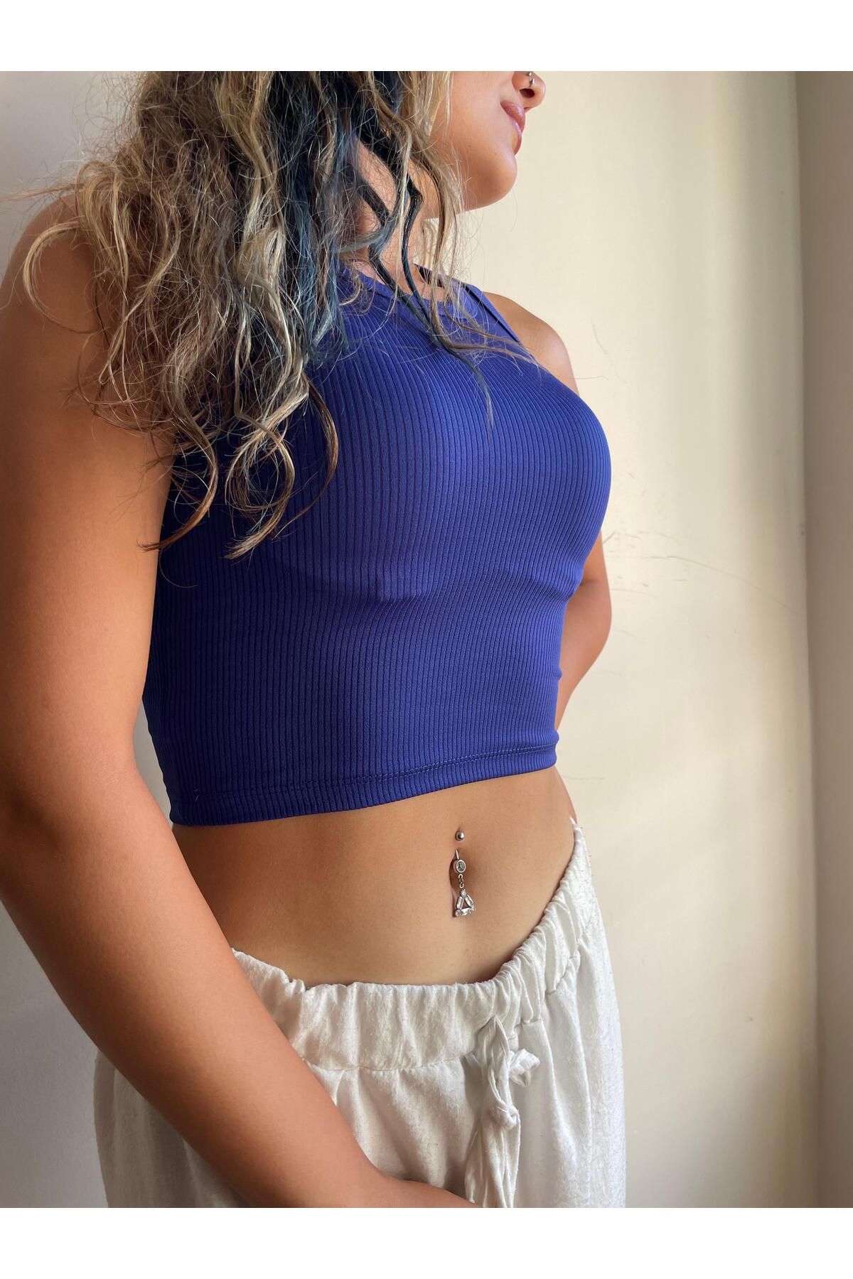 ÖZSU FASHİON Kadın Fitilli Crop