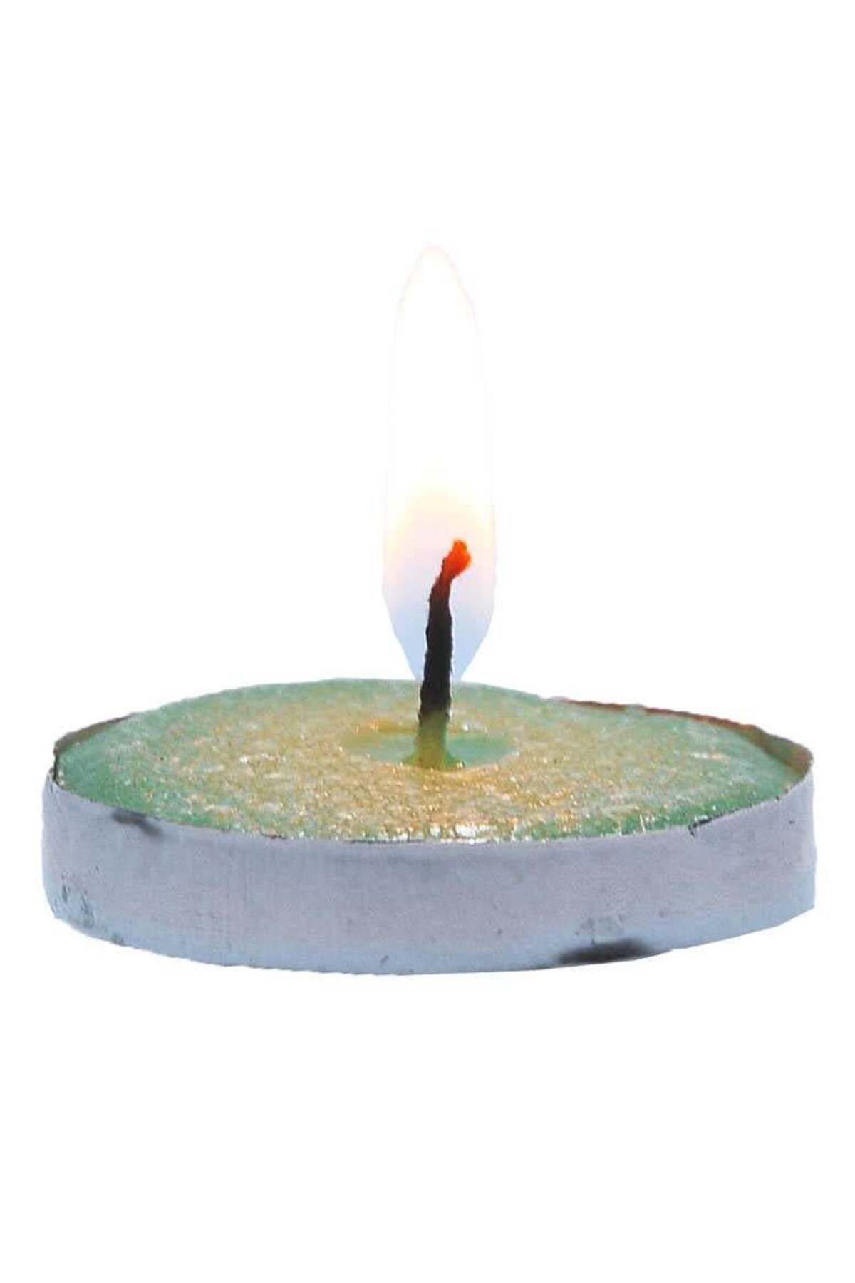 Vemora Tea Lights Yeşil Mum 5 li 1 Paket