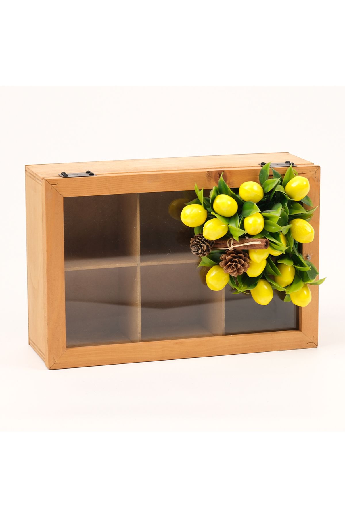 TASARIMHMODA 6 Bölmeli Çay Kutusu Limonlu
