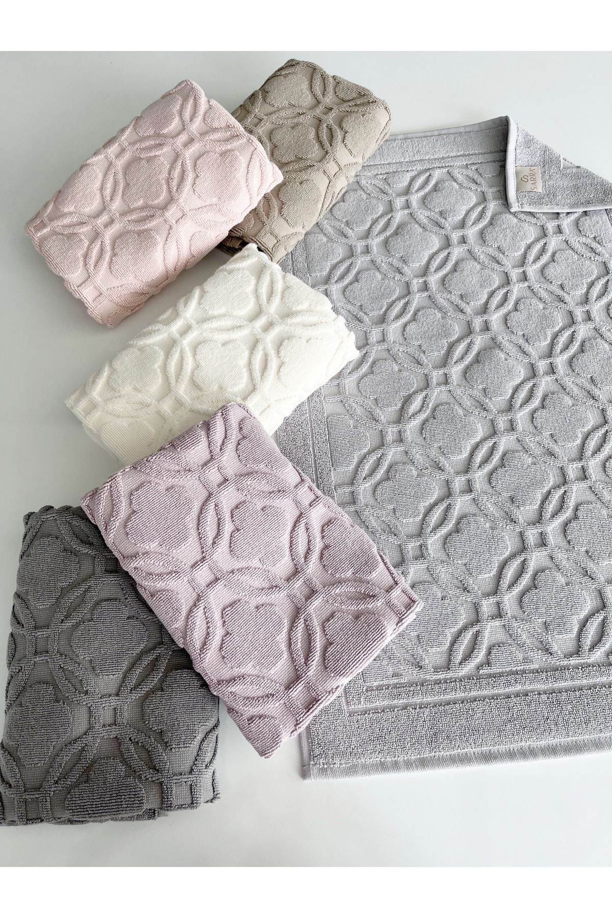 sarra 50x70 Yonca Ayak Havlusu - KREM