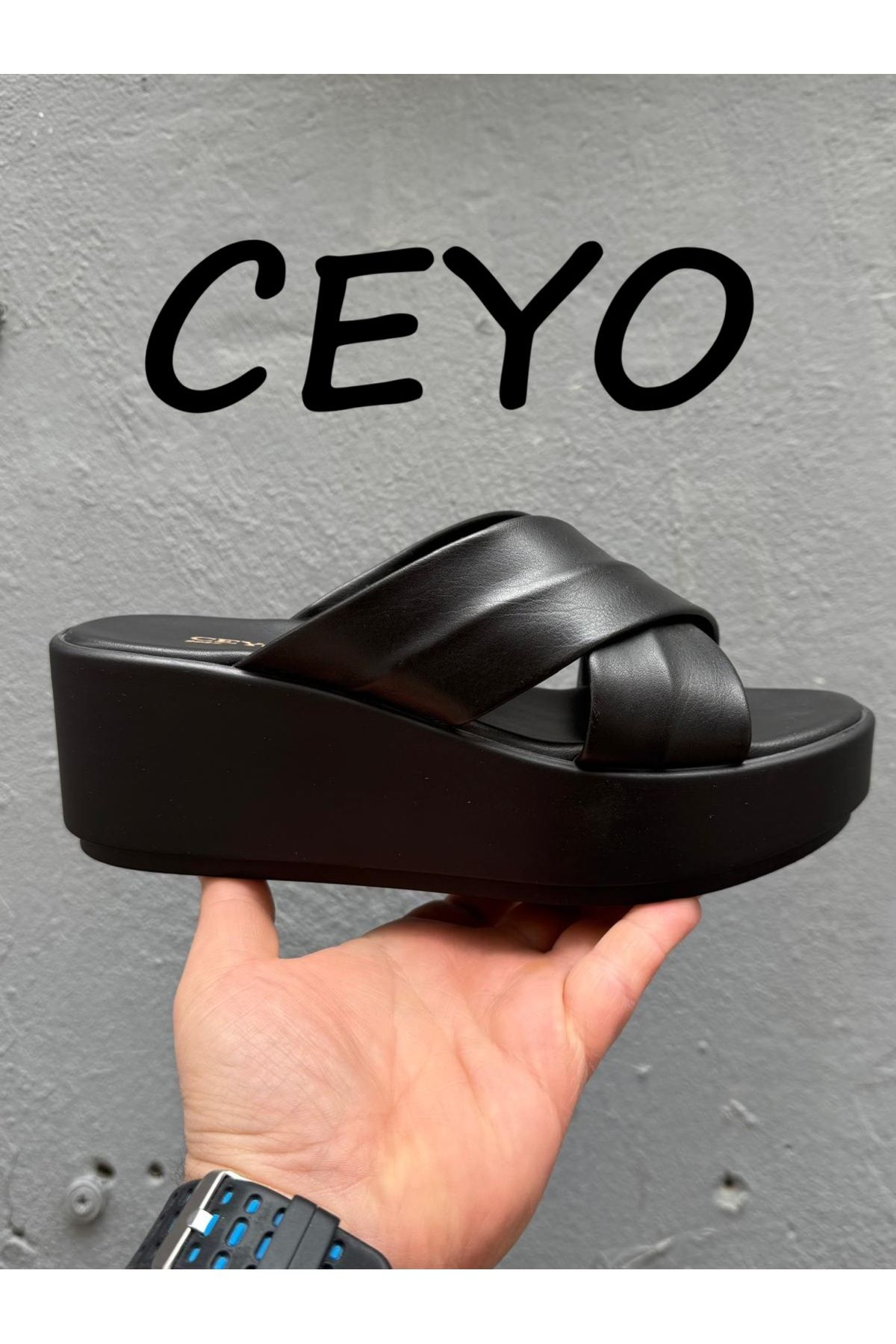 Neco CEYO 9987 DOLGU TABAN KADIN TERLİK, YÜKSEK TABAN