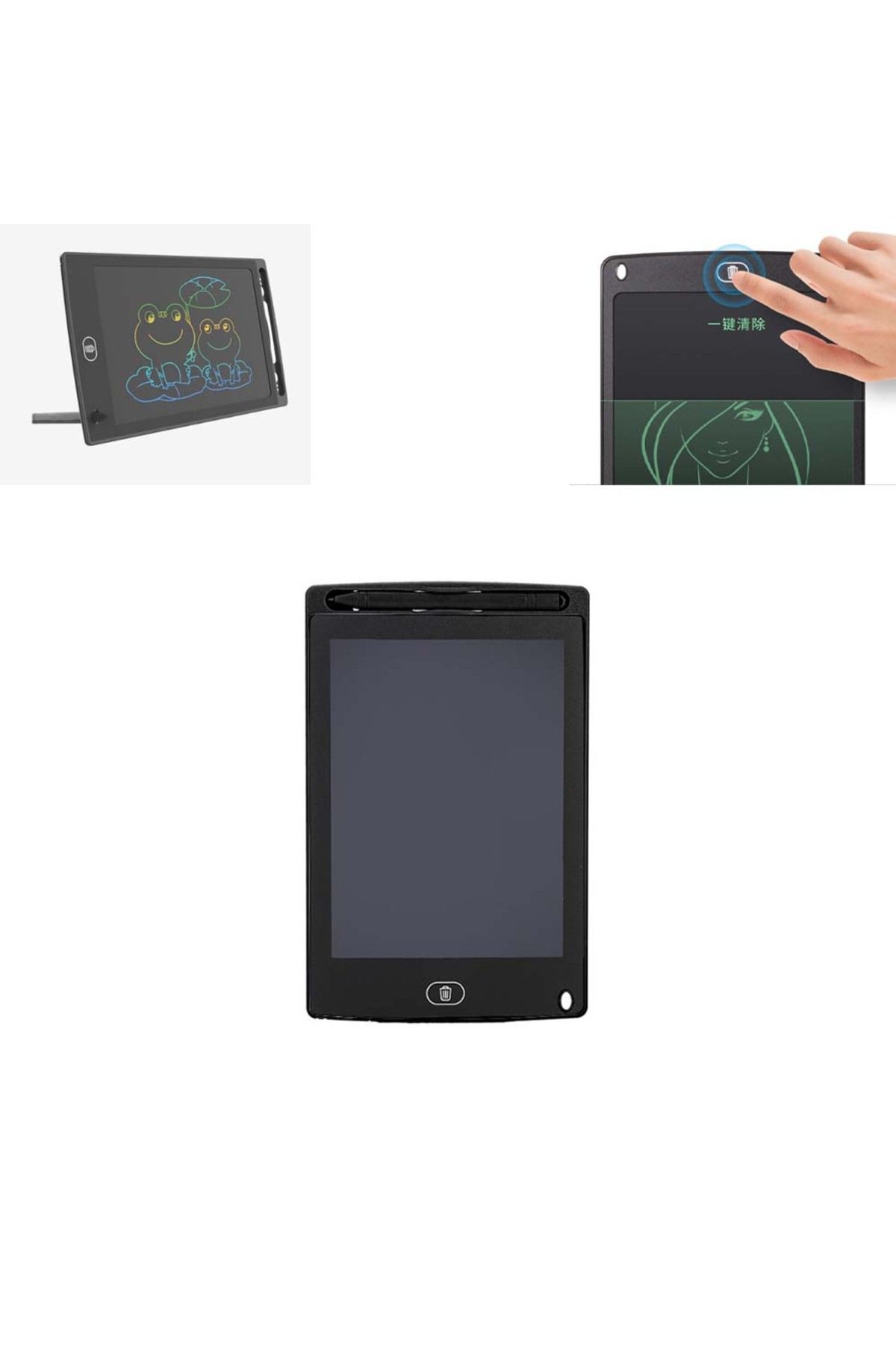 Paras Ticaret 8,5 inç LCD Ekran Dijital Tablet Kalemli Silinebilir Yazı Çizim Tahtası Silme Emniyet Kilitli Tablet
