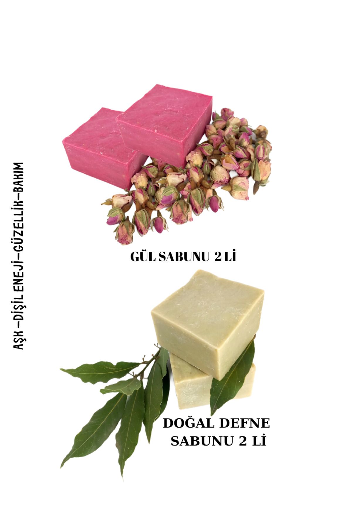 Sineda 2 li Defne Sabunu+Gül Sabunu Güzellik Doğal set