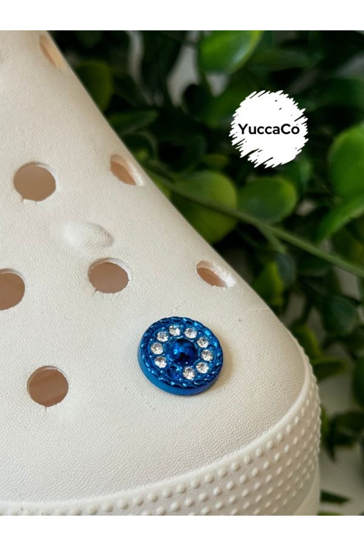 Crocs Taşlı Yuvarlak 3D Terlik Süsü/Üç Boyutlu Yuvarlaklı Terlik Charmı/Jibbitz