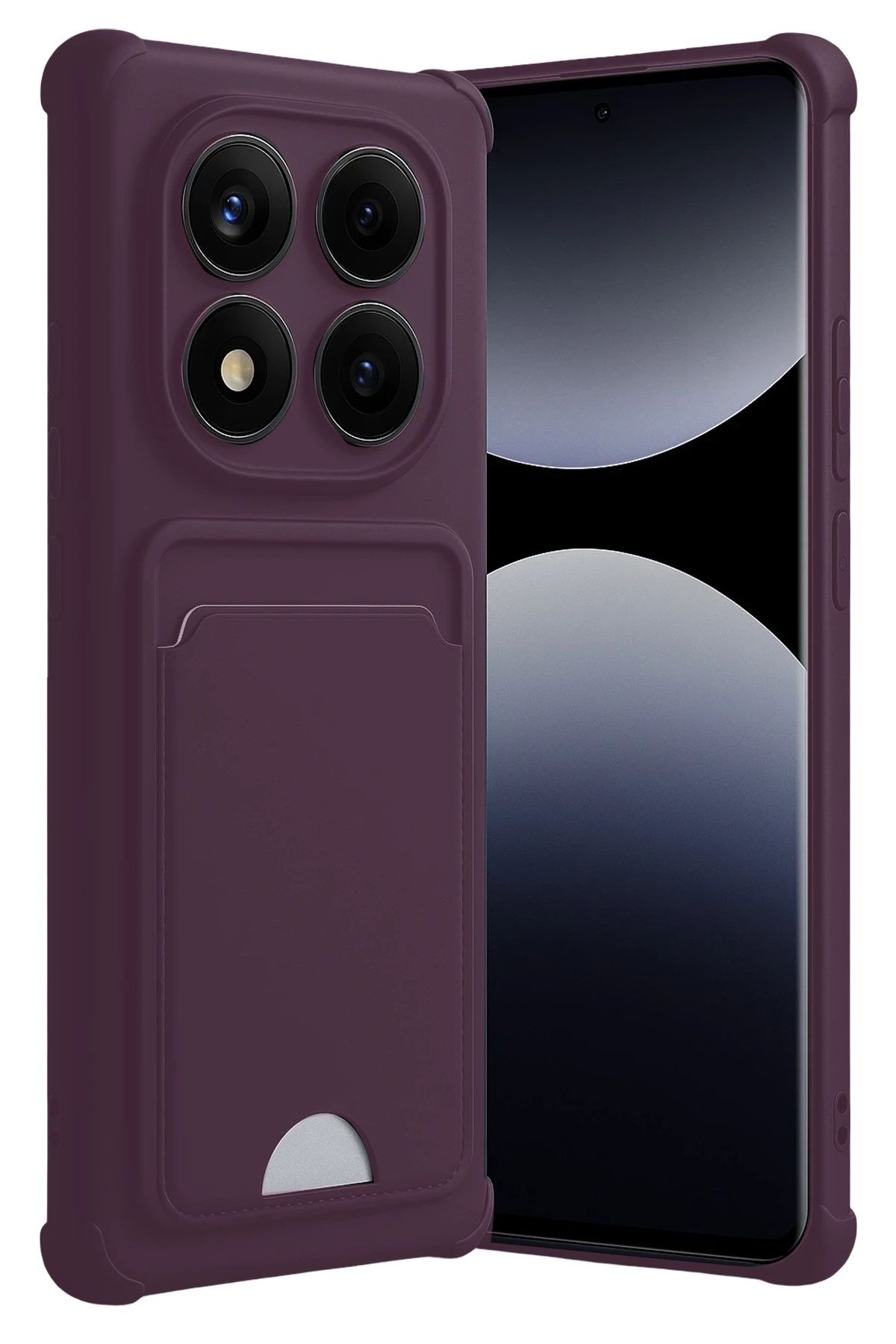 m.tk moveteck Xiaomi Redmi Note 14 Pro 5G Kılıf Kamera Ve Köşe Korumalı Kartlıklı Cüzdanlı Yumuşak Silikon Kapak