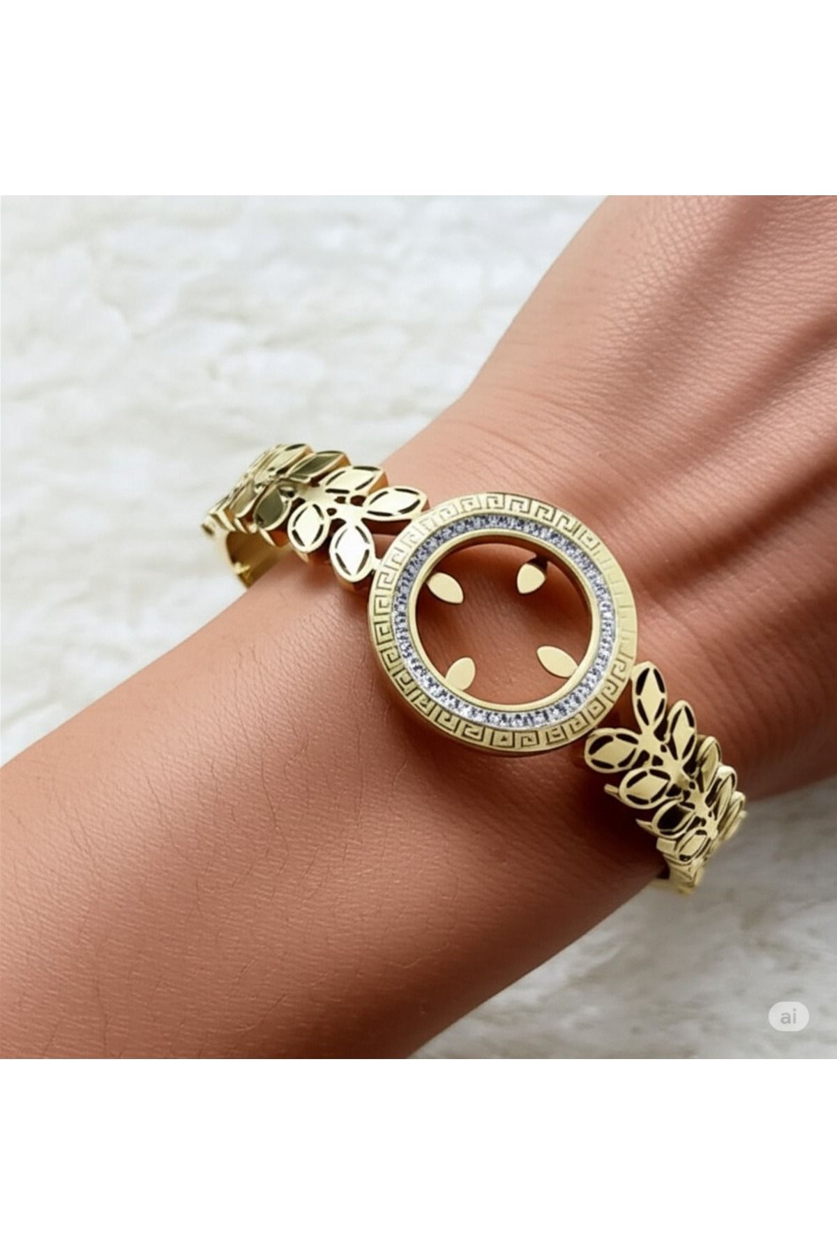 FAMEMUS ACCESSORY Çelik Gold Çeyreklik Bileklik Model 2