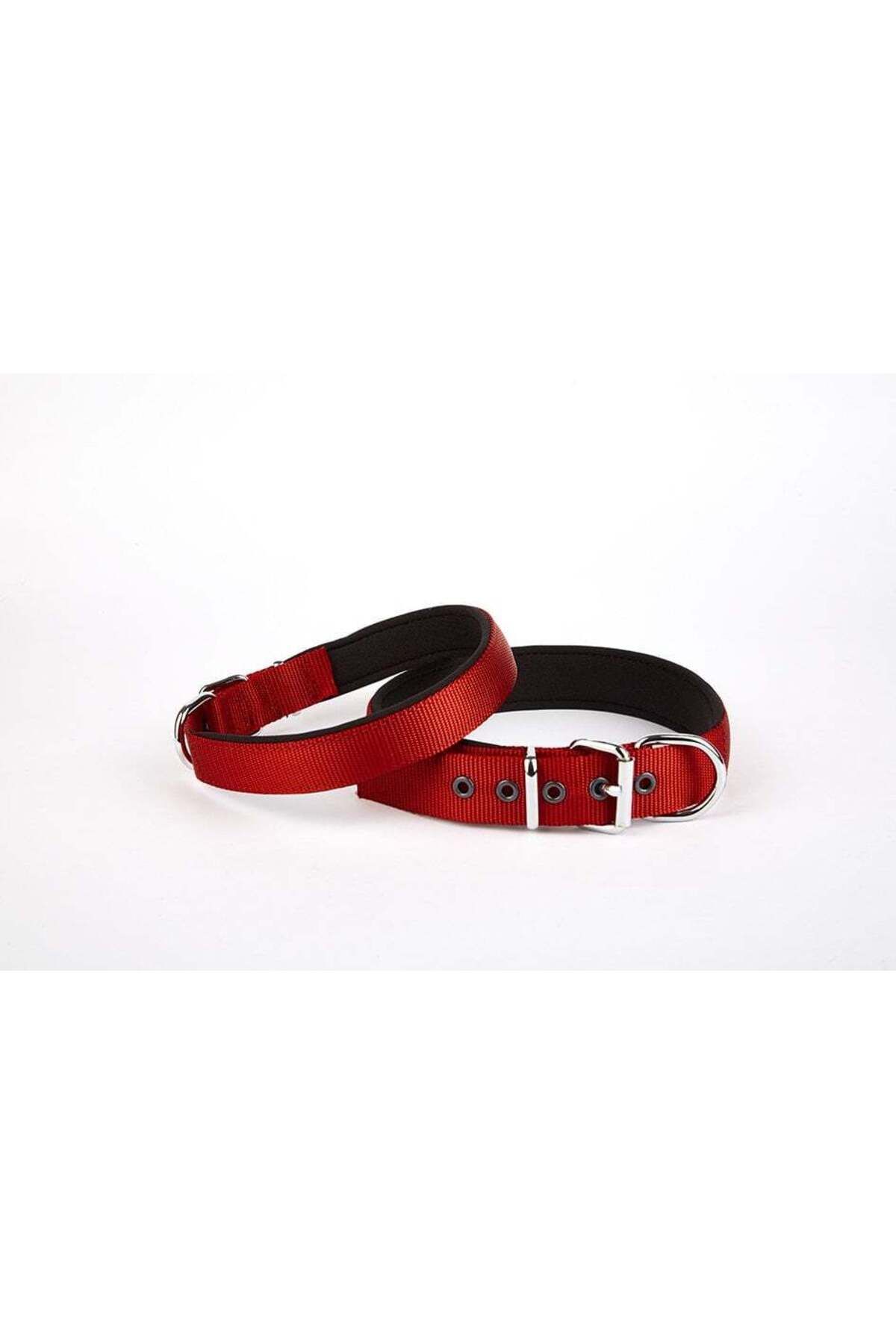 Emperium Dokuma Köpek Boyun Tasması 45-52 cm Kırmızı
