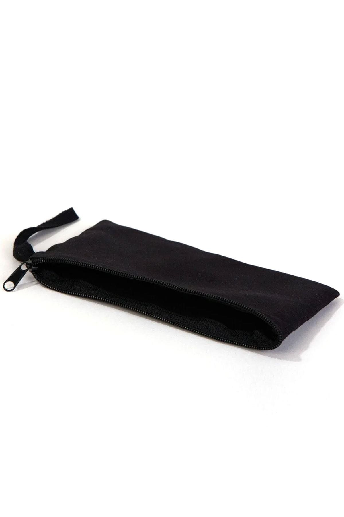 Rakerplus-Suport stilou din țesătură gabardină neagră 21x10 cm cu fermoar 5