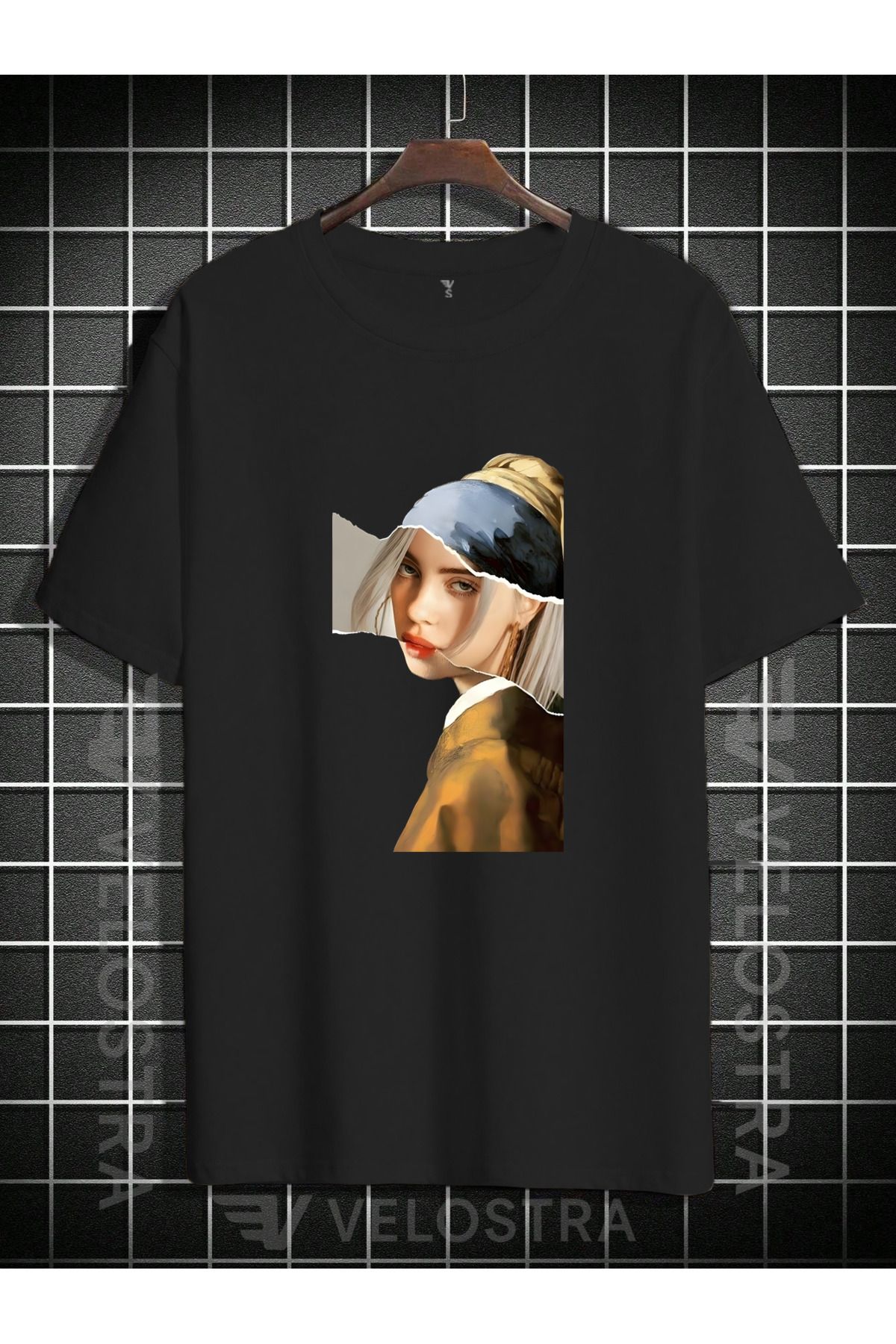 Velostra Unisex Sanatsal Tablo Baskılı Oversize T-shirt