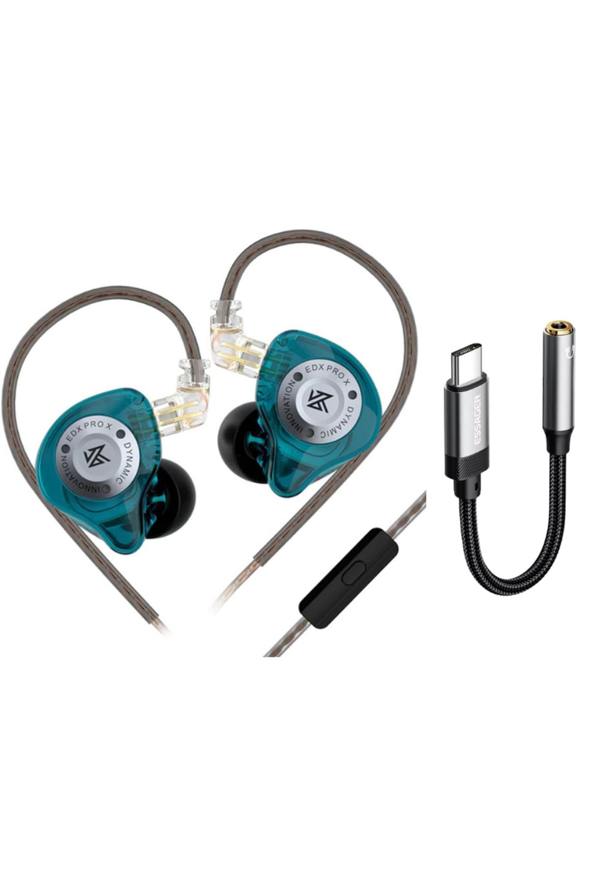 sipariş vakti KZ EDX PRO X 1DD 10mm Kulak Içi Kulaklık Mikrofonlu ve Type C Dönüştücü Kablo