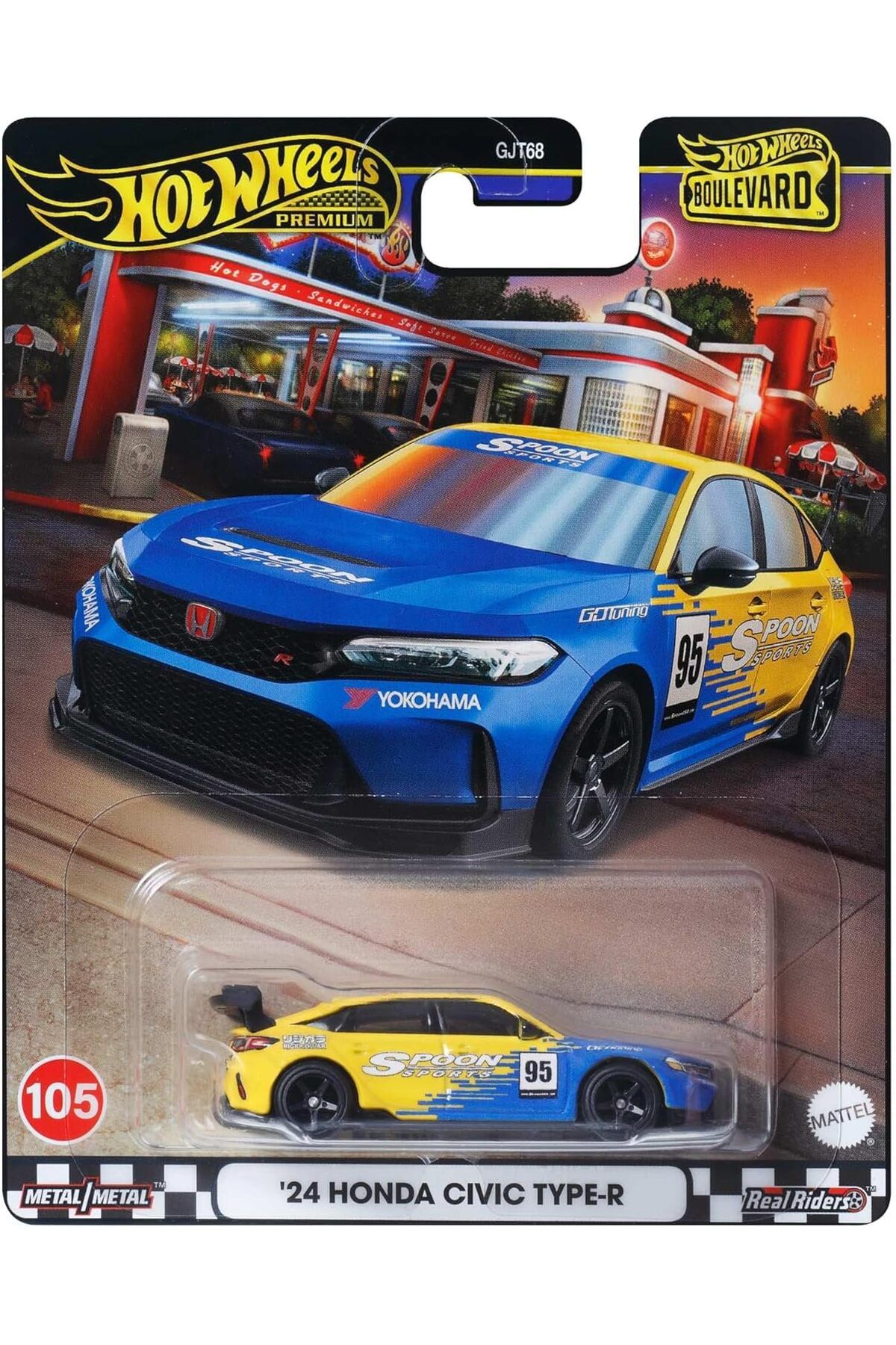 HOT WHEELS Premium Boulevard ''105'' - '24 Honda Civic Type-R HRT61