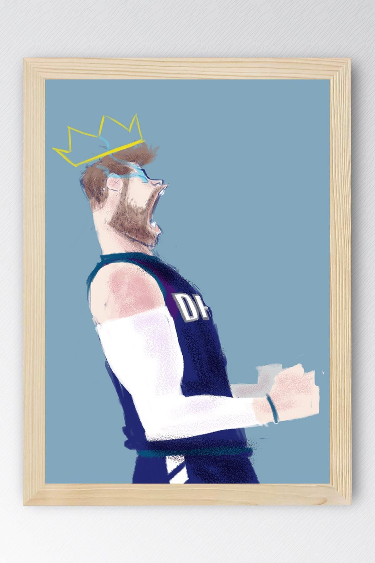 Saturn Luka Doncic Çerçeveli Tablo - Basketbol NBA Posteri Tablo