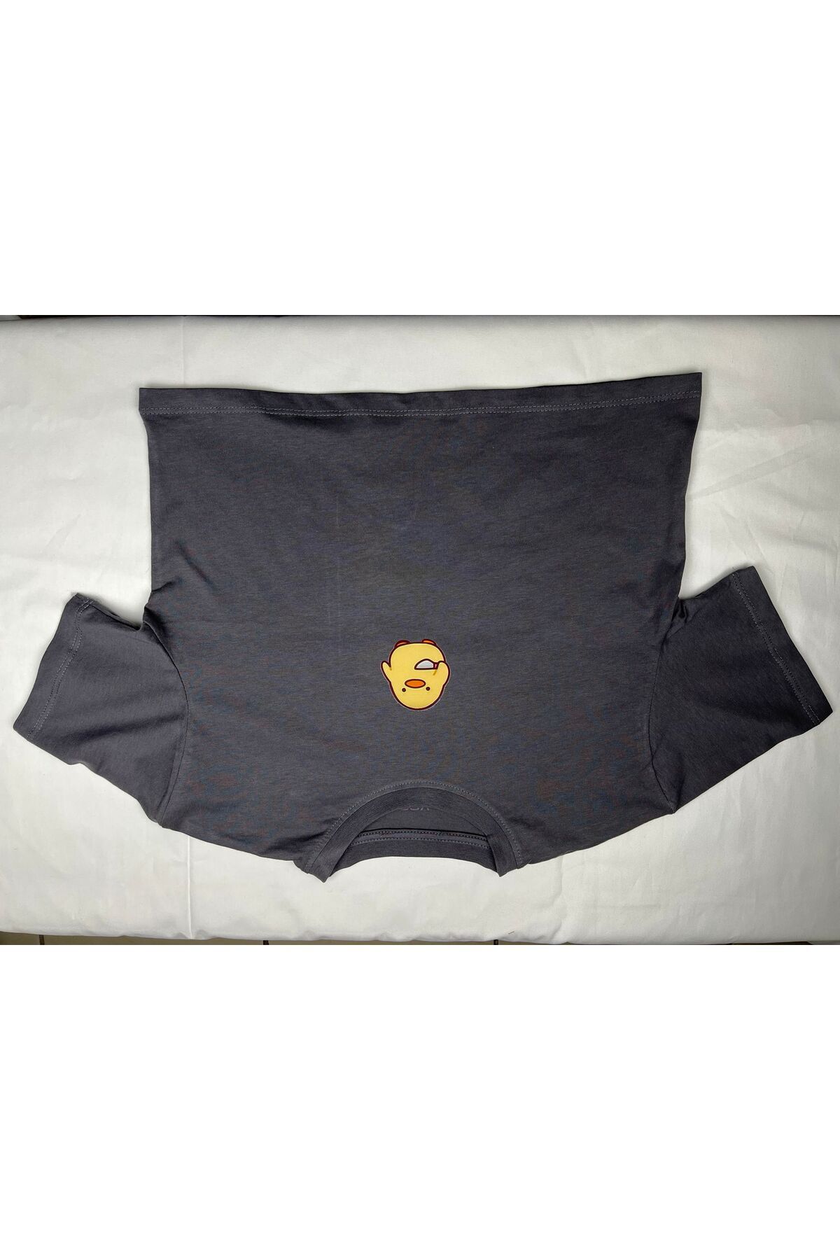 Butik baskılı siyah crop