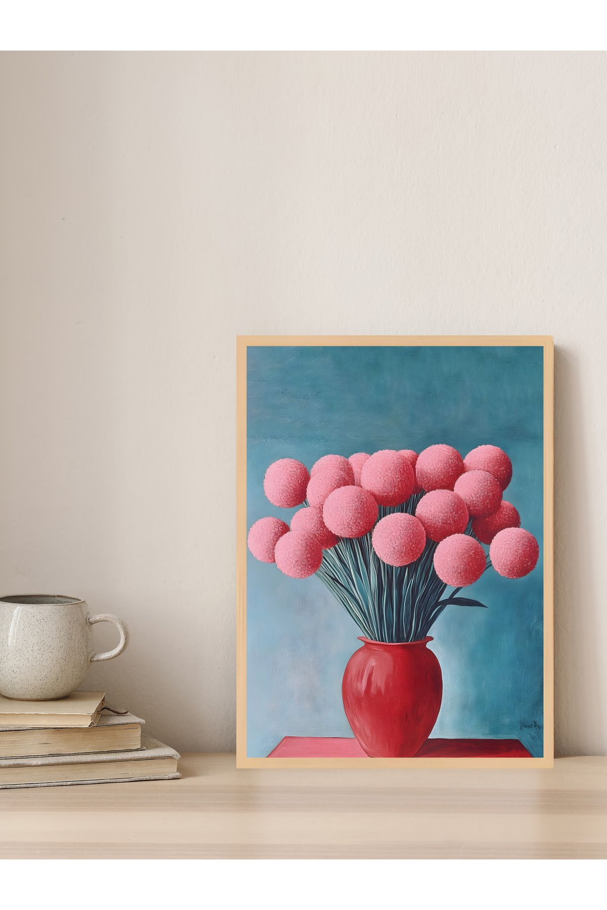 Tuba Decor Tek parça Ahşap Çerçeve Görünümlü MDF Tablo