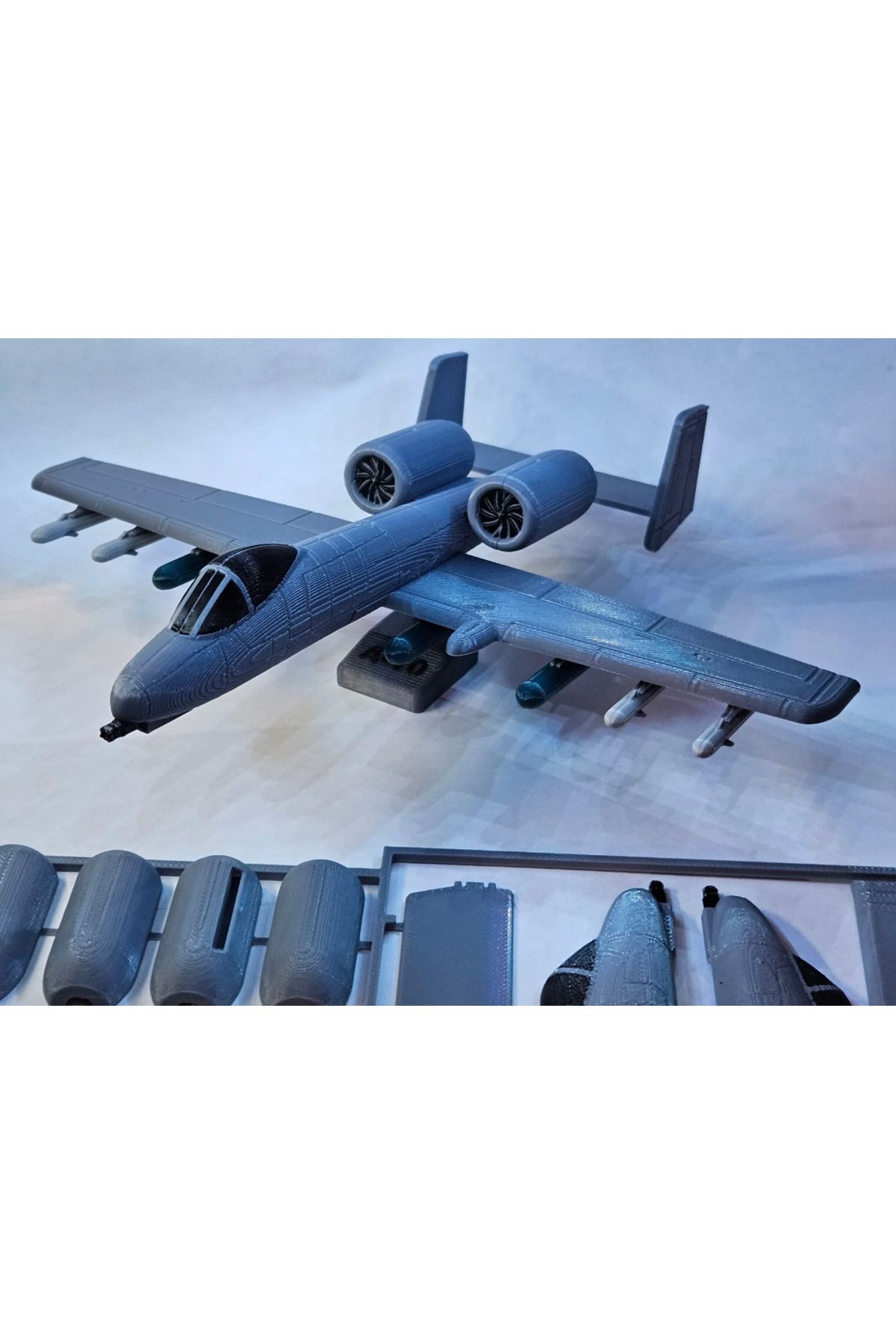 PUREYSMA A10 Warthog Uçak Maket Kiti | Kurulabilir Jet Uçağı Oyuncak Seti | Koleksiyon ve Hobi Model