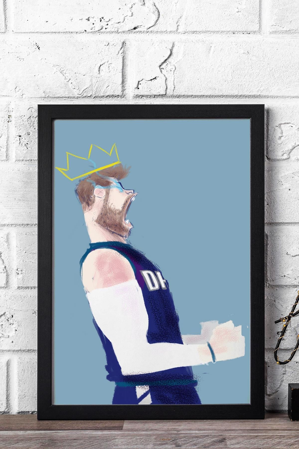 Saturn Luka Doncic Çerçeveli Tablo - Basketbol NBA Posteri Tablo