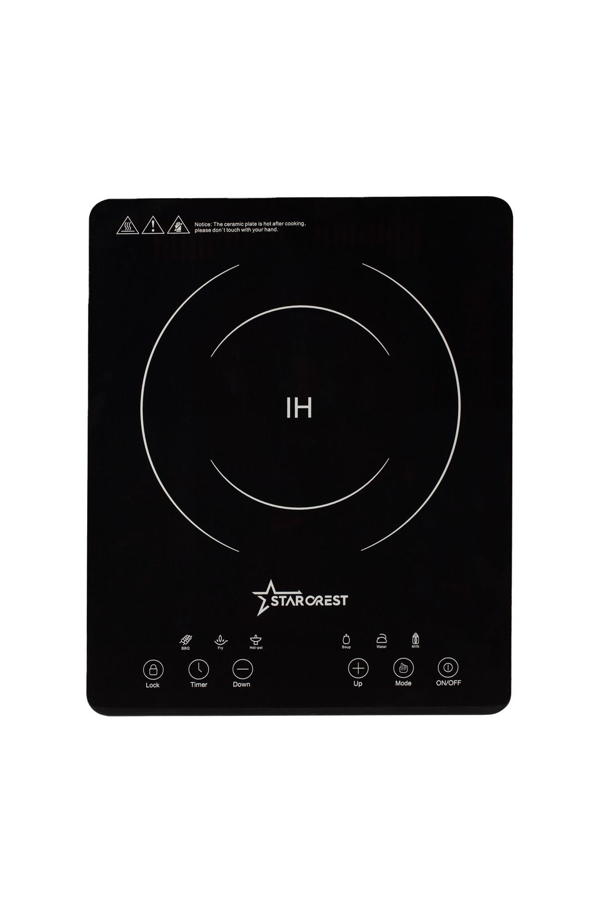 STARCREST-Induction Hob STARCREST SIH-T2000, 2000 W, Touch Control, 6 Cooking Functions, Ultra Slim Design 1