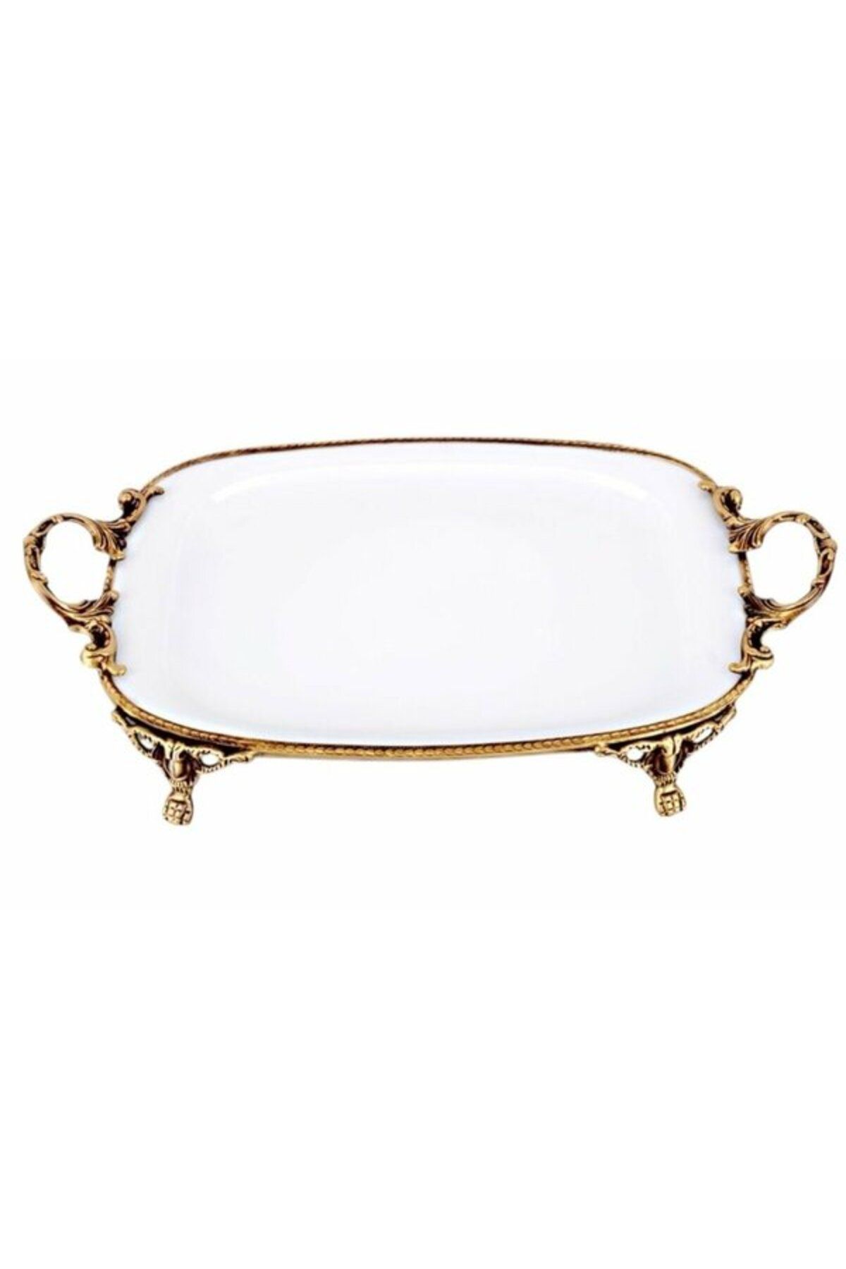 Marka Limoges Paniz Sunum Tabağı Ayaklı Dikdörtgen 38X20 Cm Eskitme WHA321