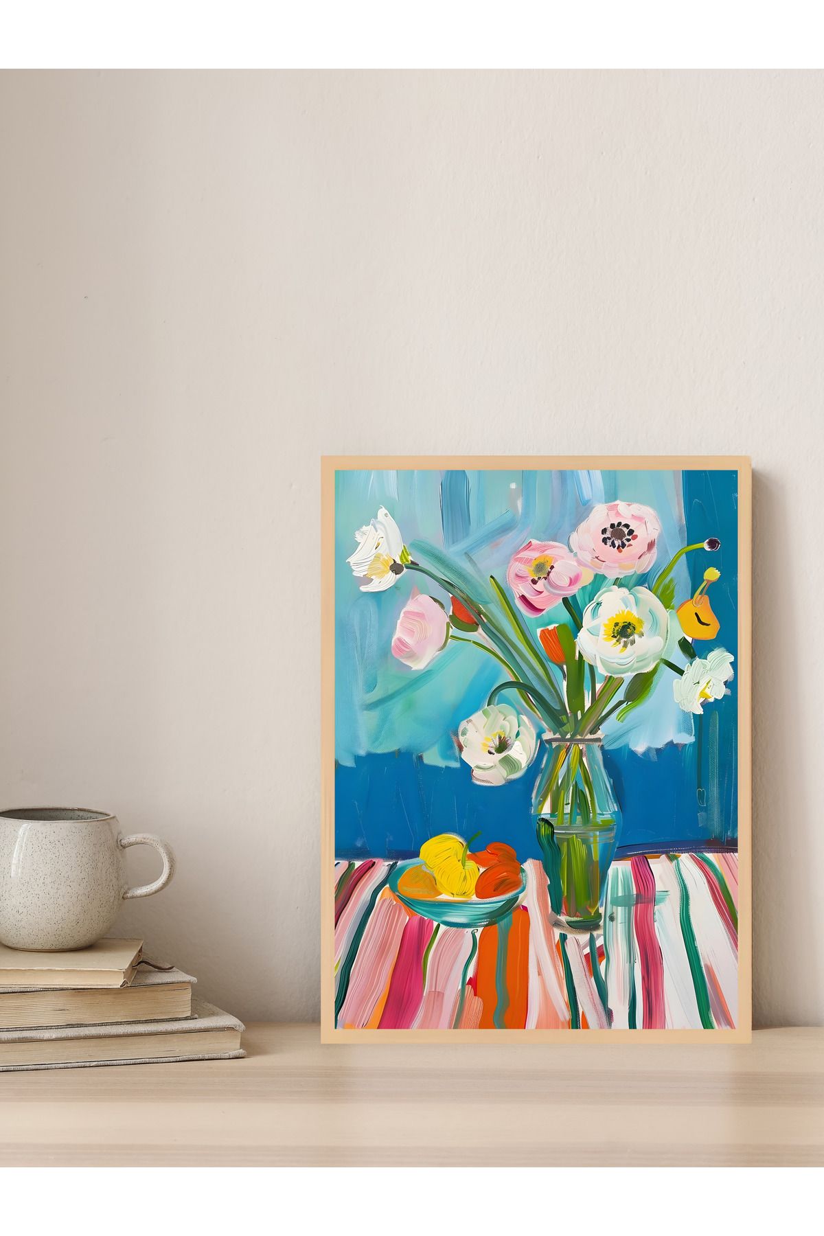 Tuba Decor Tek parça Ahşap Çerçeve Görünümlü MDF Tablo
