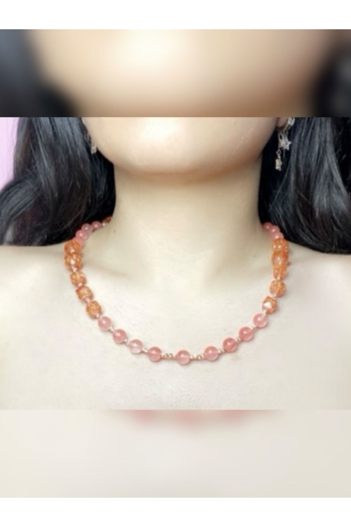 Şifalarburada Pembe Turmalin Kolye Zihin ve Beden Sağlığına Uyumlu