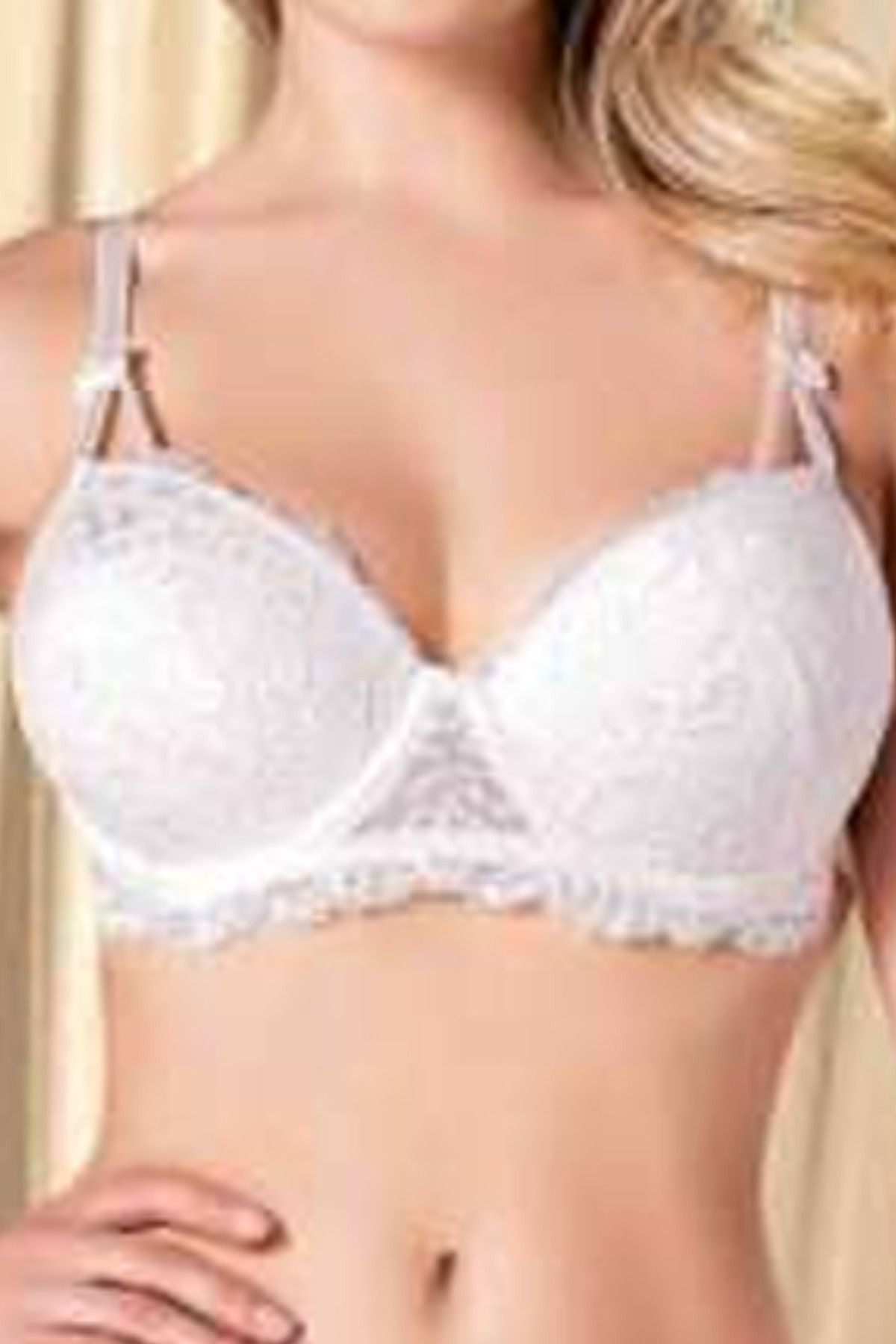 Mollycrush Kadın Destekli Push-Up Dantel Detaylı Sütyen Külot Takım 4430