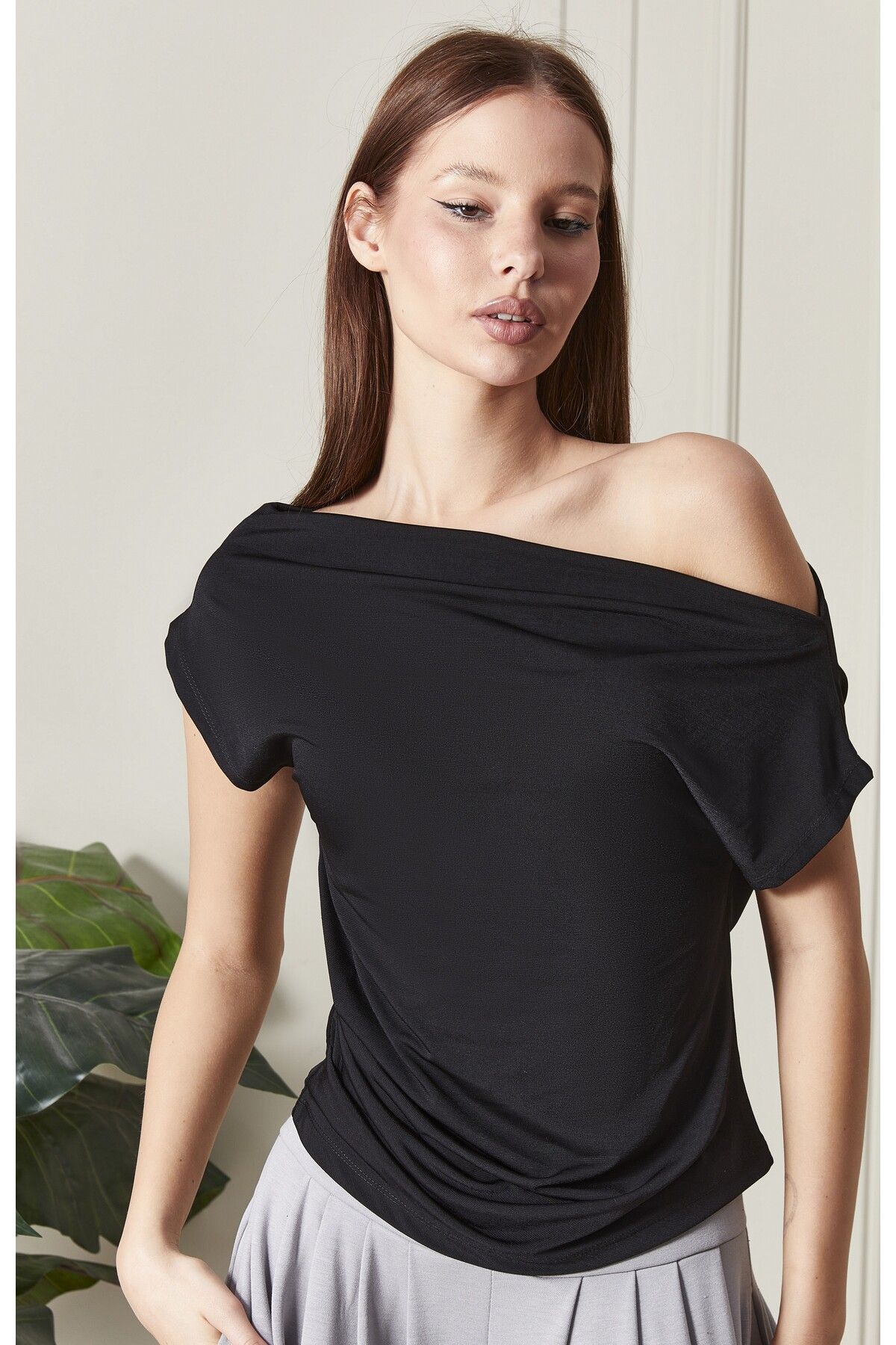 çatı moda DÜŞÜK OMUZLU SENDY BLUZ
