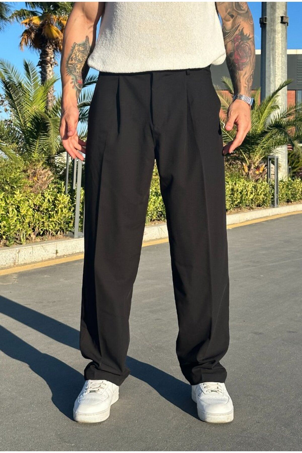 serline Premium Basic Oversize Kumaş Pantolon