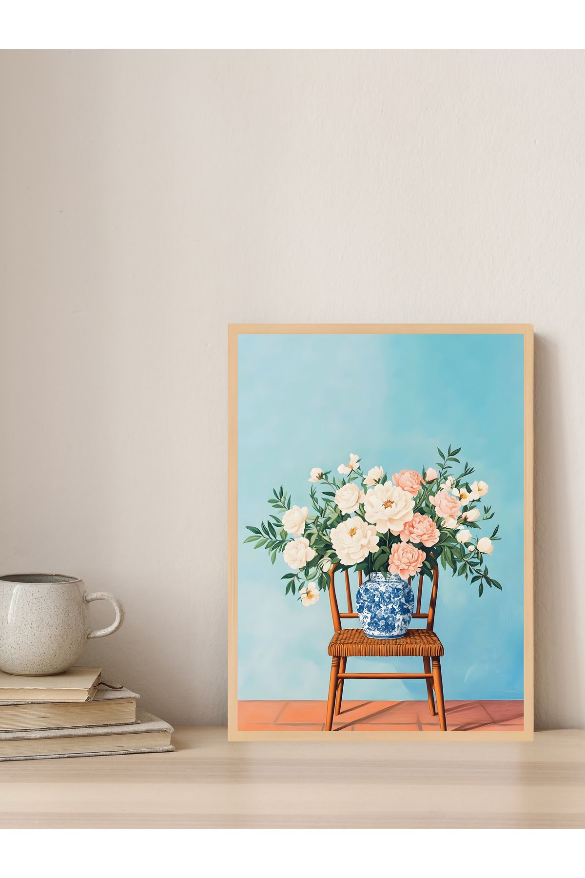 Tuba Decor Tek parça Ahşap Çerçeve Görünümlü MDF Tablo