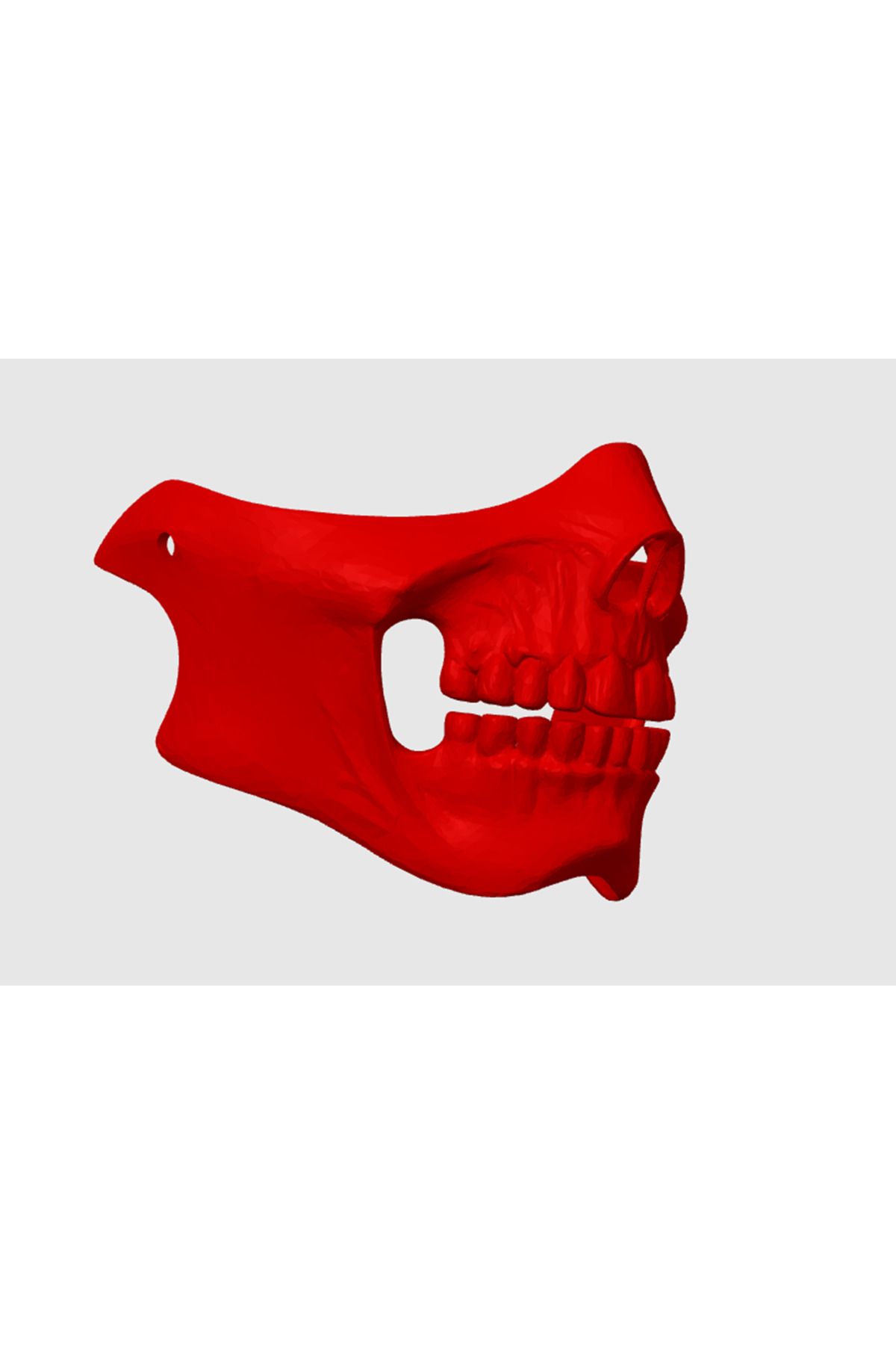 3D İskelet Maske Tam Uyum Kırmızı