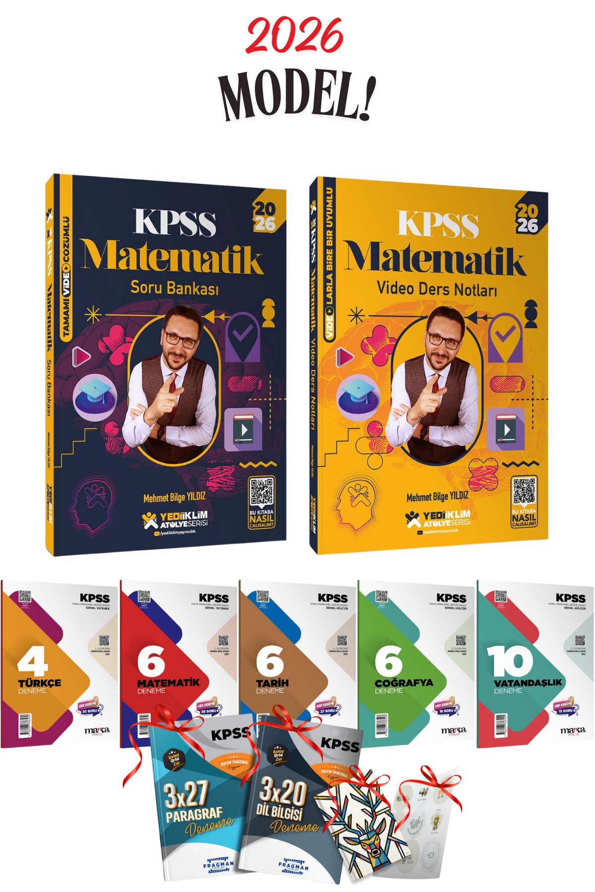Yediiklim Yayınları 2026 KPSS GYGK Yediiklim Atölye Serisi Matematik Soru Bankası ve Video Ders Notları Seti + Deneme