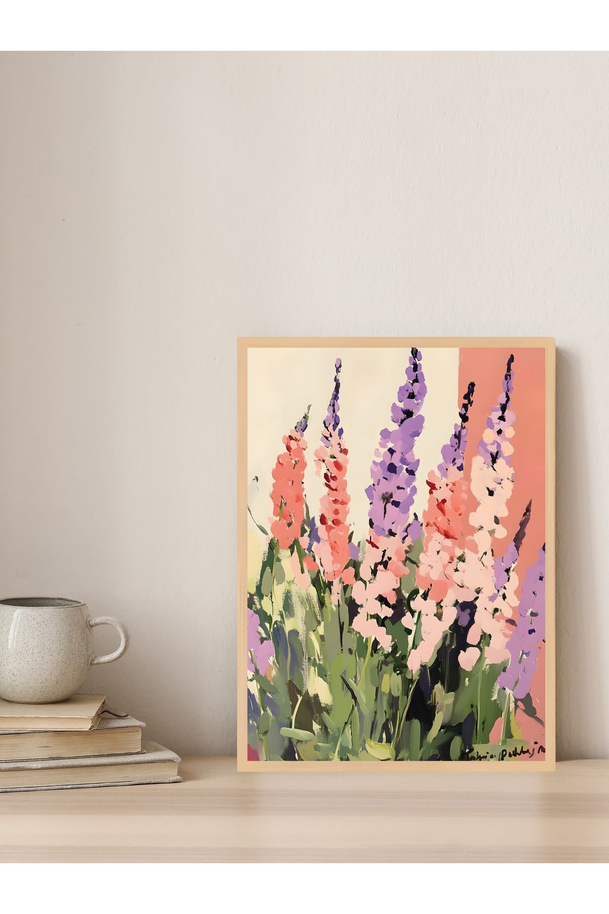 Tuba Decor Tek parça Ahşap Çerçeve Görünümlü MDF Tablo