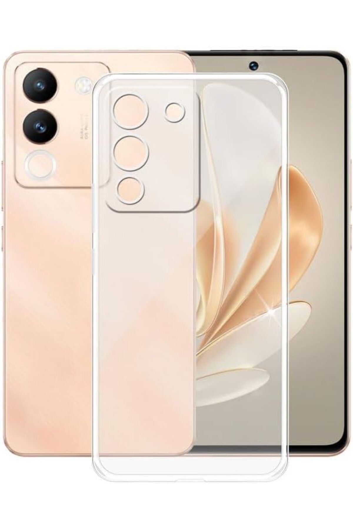 Teleplus Vivo V30 Lite Kılıf Kamera Korumalı Jelly Transparan Kapak