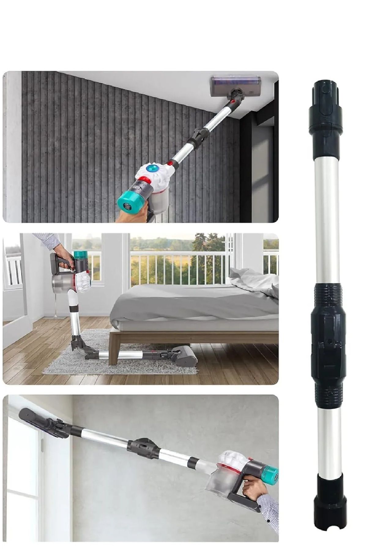 LİN GRUP Dyson V7 V8 V10 V11 V15 Dik süpürge uyumlu Katlanabilir bükülebilir Teleskopik Boru